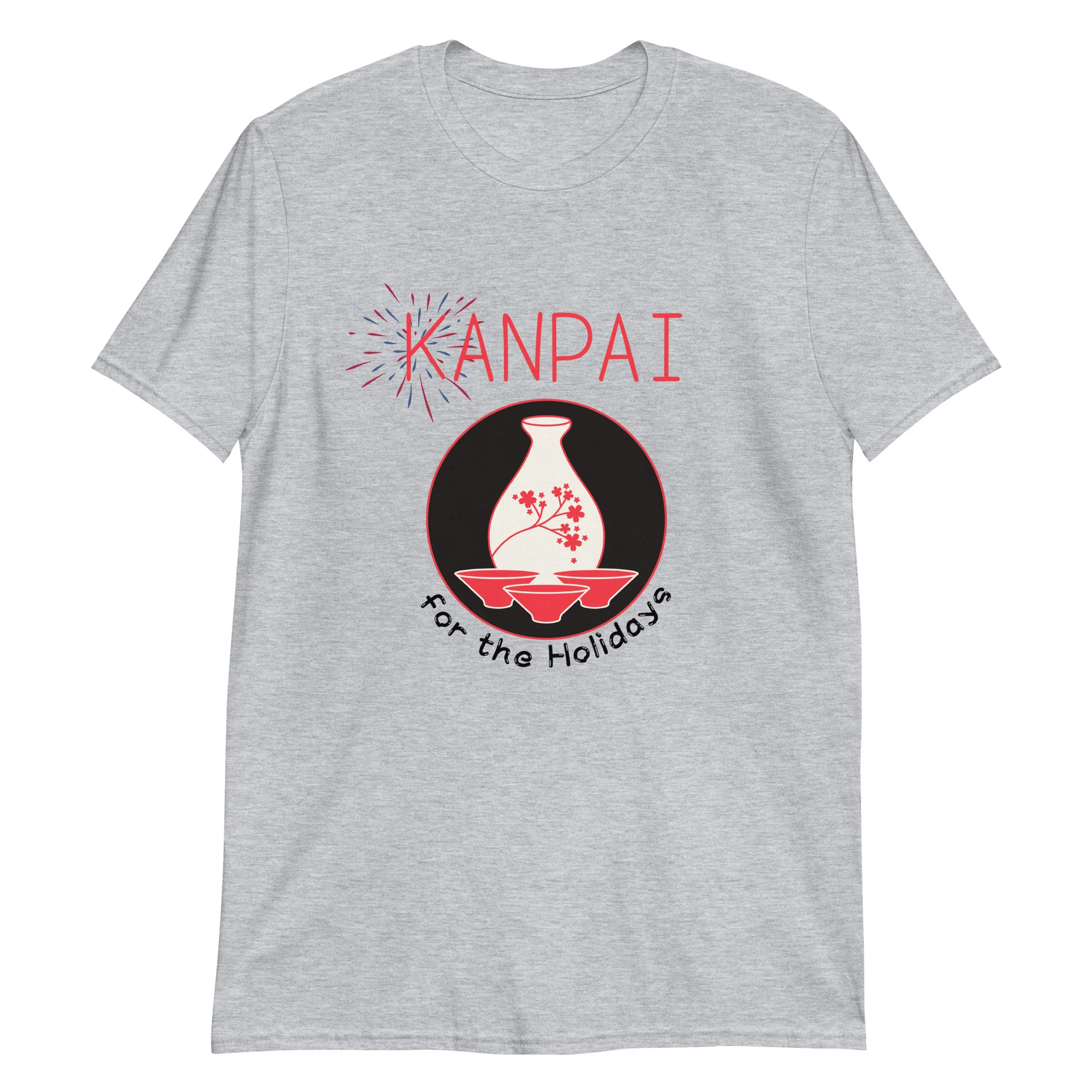 Kanpai for the Holidays Japanese Sake T-Shirt - Image 2