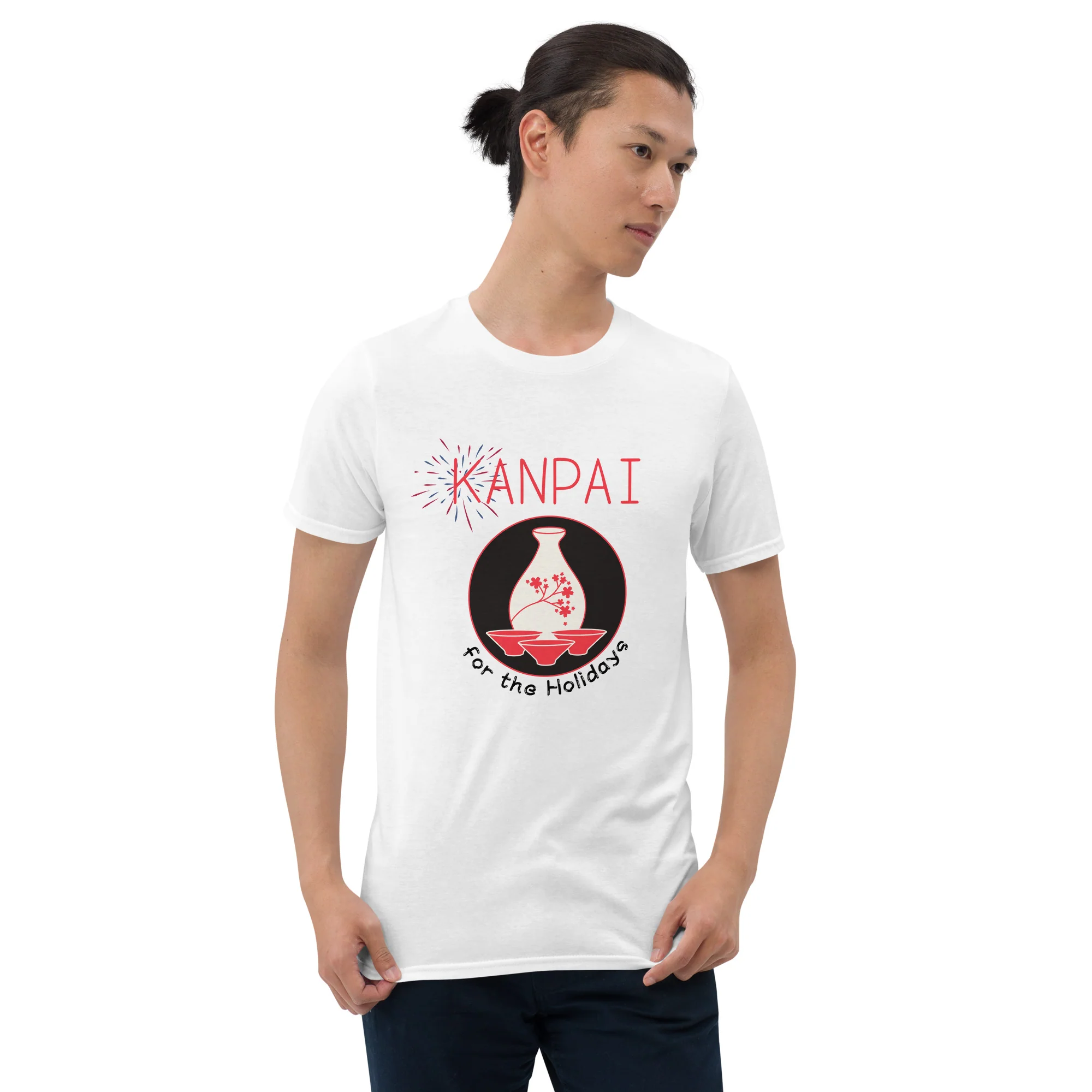 Kanpai for the Holidays Japanese Sake T-Shirt - Image 3
