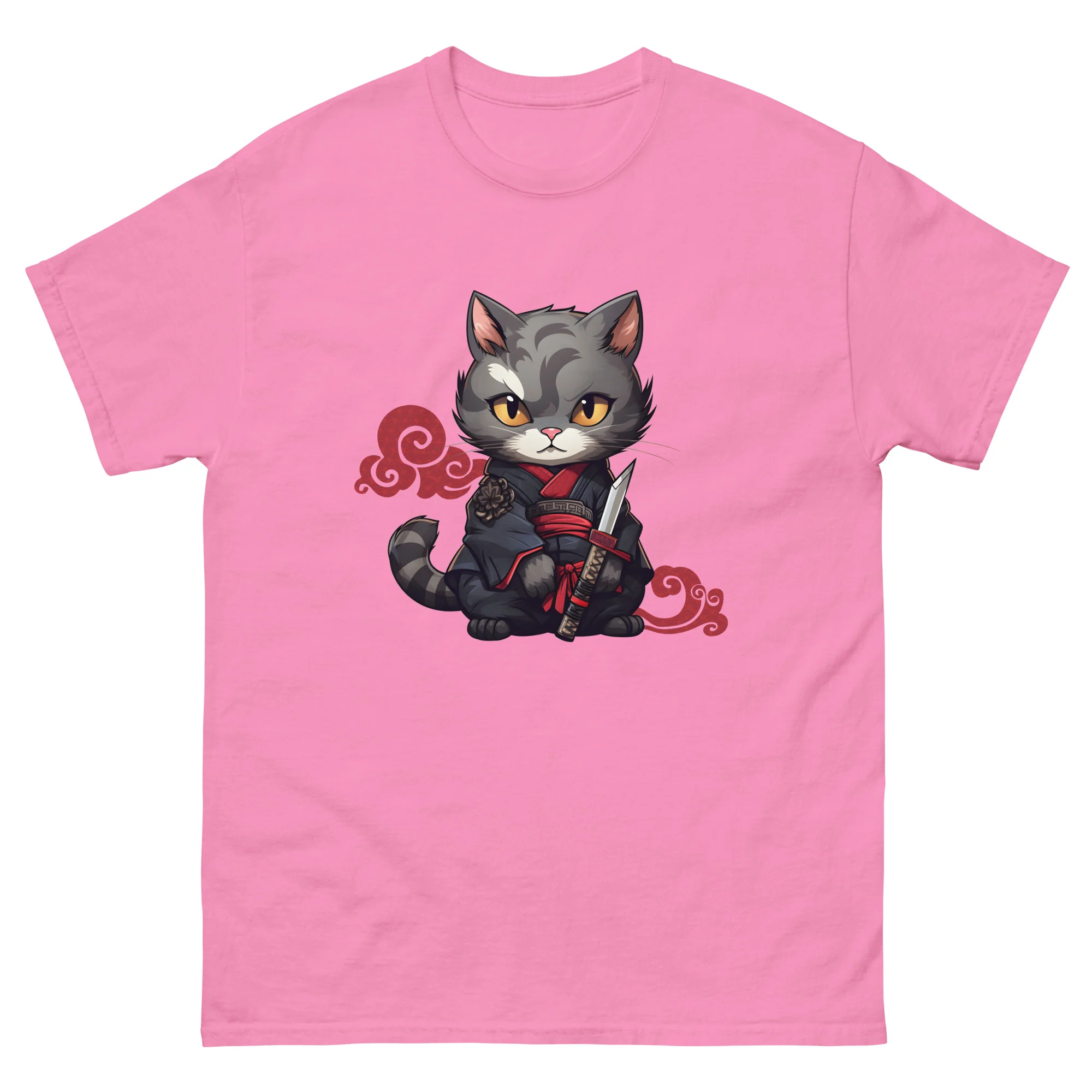 Katana Selfie: Warrior Cat's Photo Op T-Shirt - Image 10