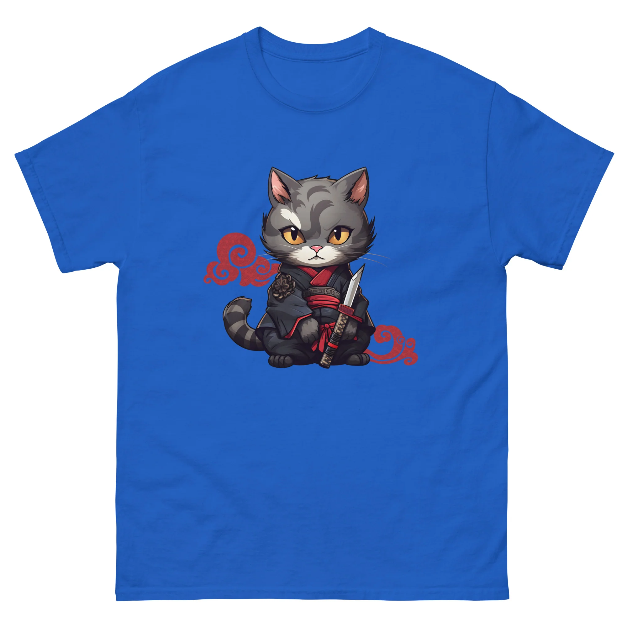 Katana Selfie: Warrior Cat's Photo Op T-Shirt - Image 6