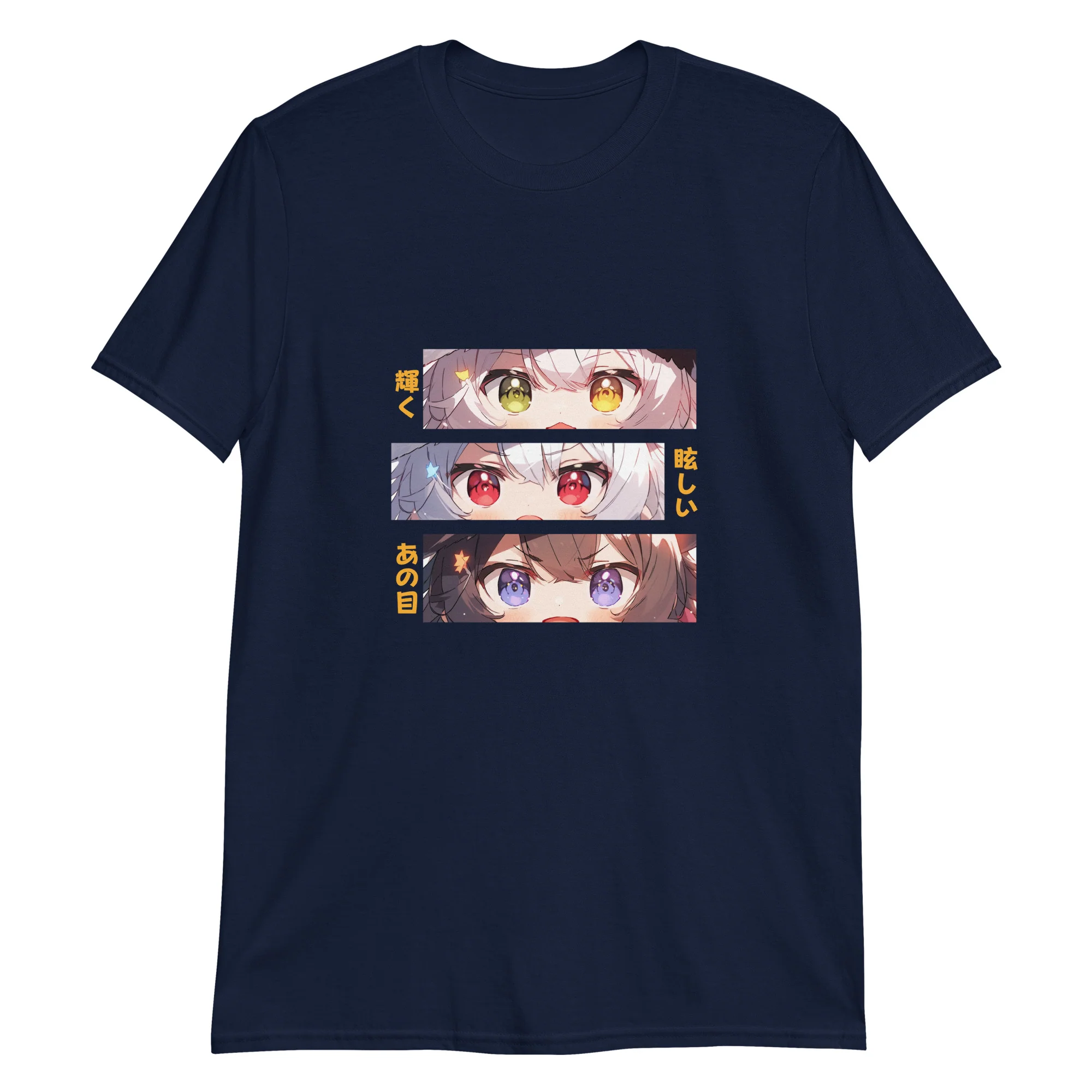 Kawaii Anime Eyes "Kagayaku, Mabushii" Short-Sleeve Unisex Anime-Styled T-Shirt - Image 2