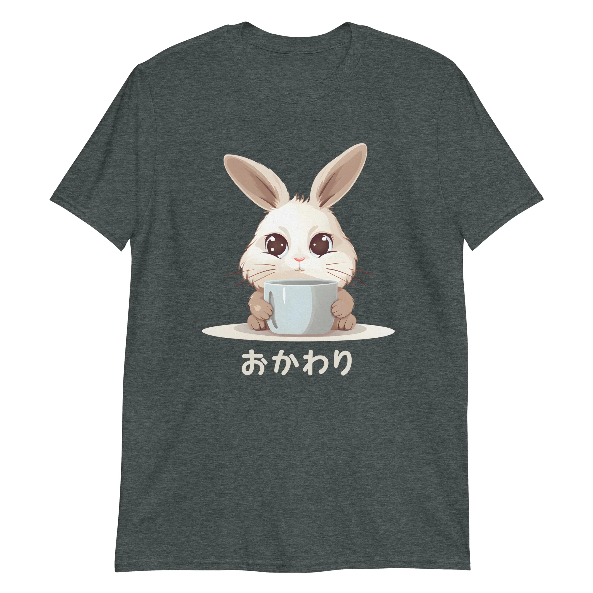 Kawaii Bunny: Okawari Coffee Refill T-Shirt - Image 6