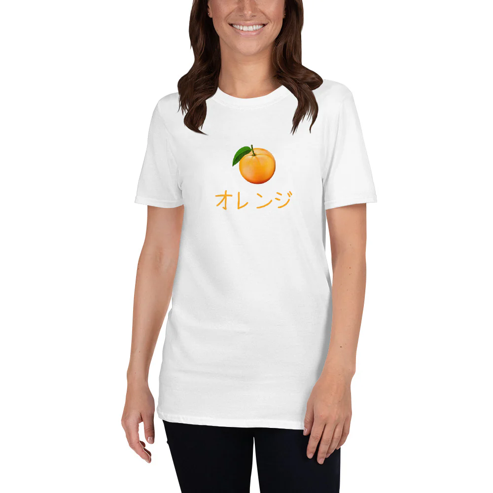 Kawaii Japanese Fruits Orange オレンジ Short-Sleeve Unisex T-Shirt