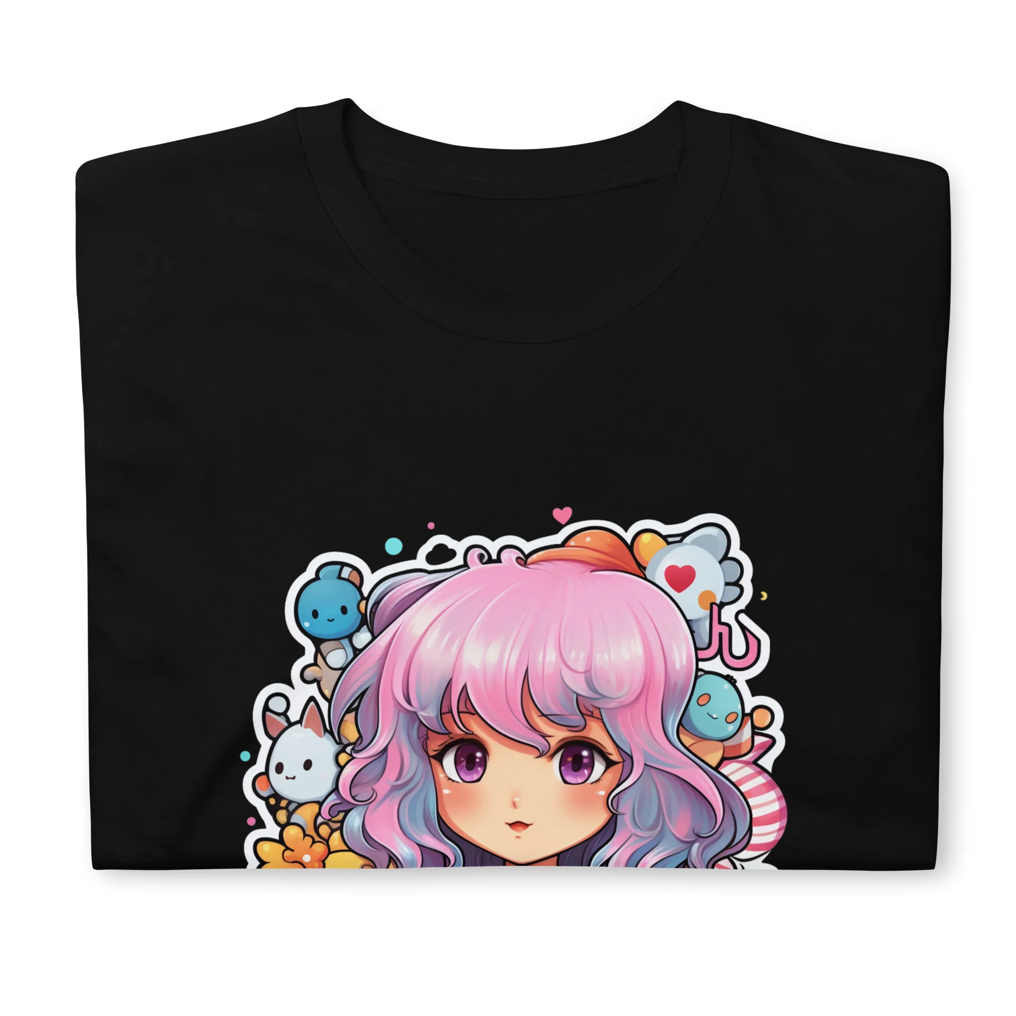 Kawaii Kingdom Anime Girl Cute Critters T-Shirt - Image 2