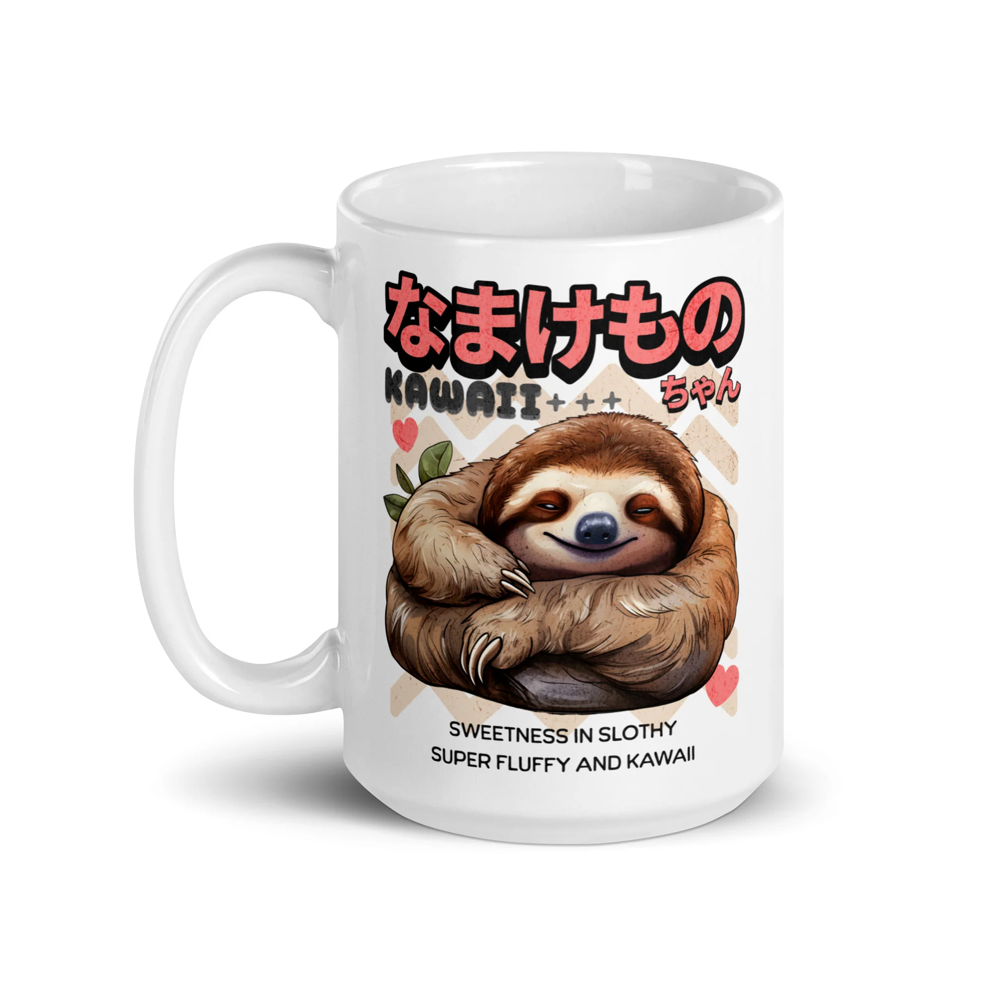 Kawaii Sloth: Namakemono Chill White Mug - Image 2
