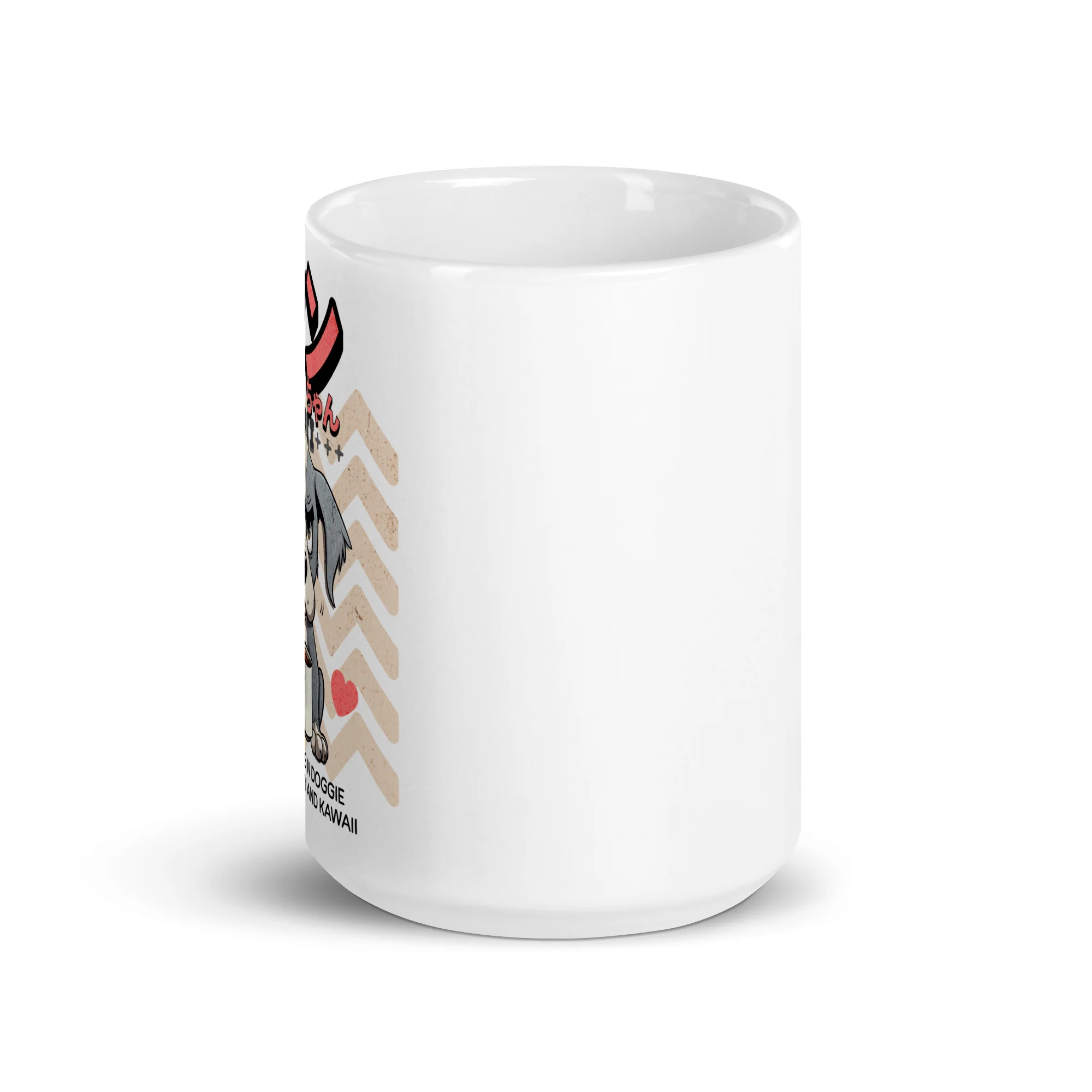 Kawaii Wan-Chan: Angry Coffee White Mug - Image 3