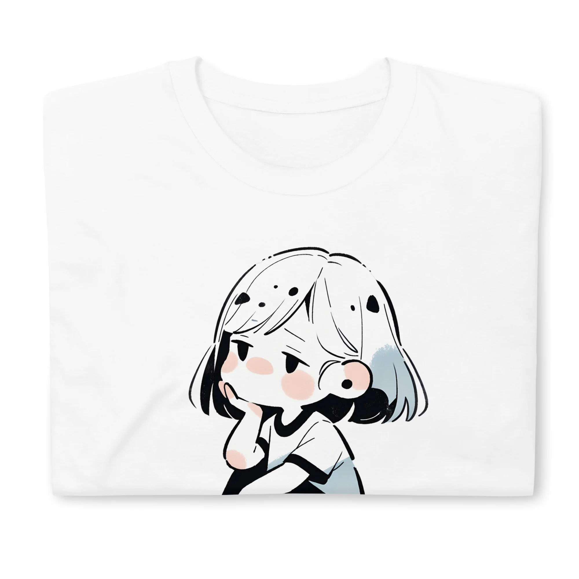 Manga Girl's Sleepy Thoughts in Japanese T-Shirt - Image 2