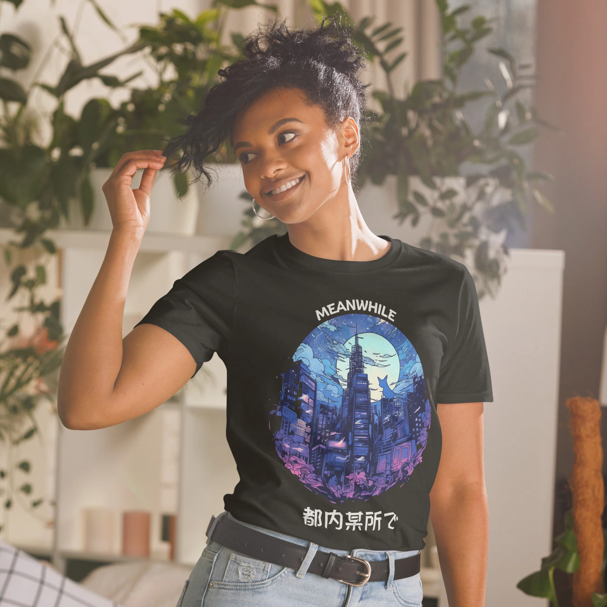 Metropolitan Cat and Moon T-Shirt - Image 2