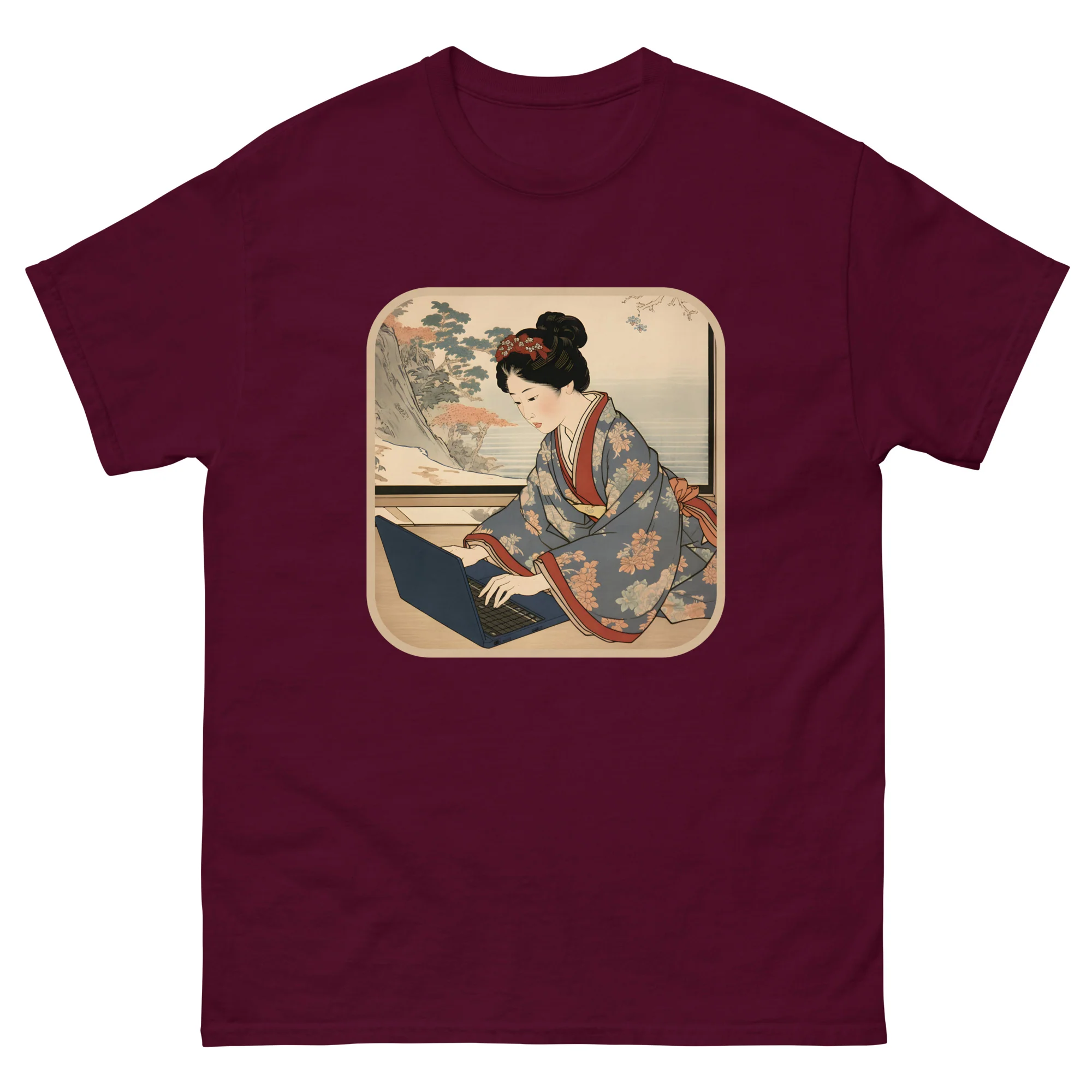 Modern Edo: The Ukiyo-e Bijin Who Codes T-Shirt - Image 2