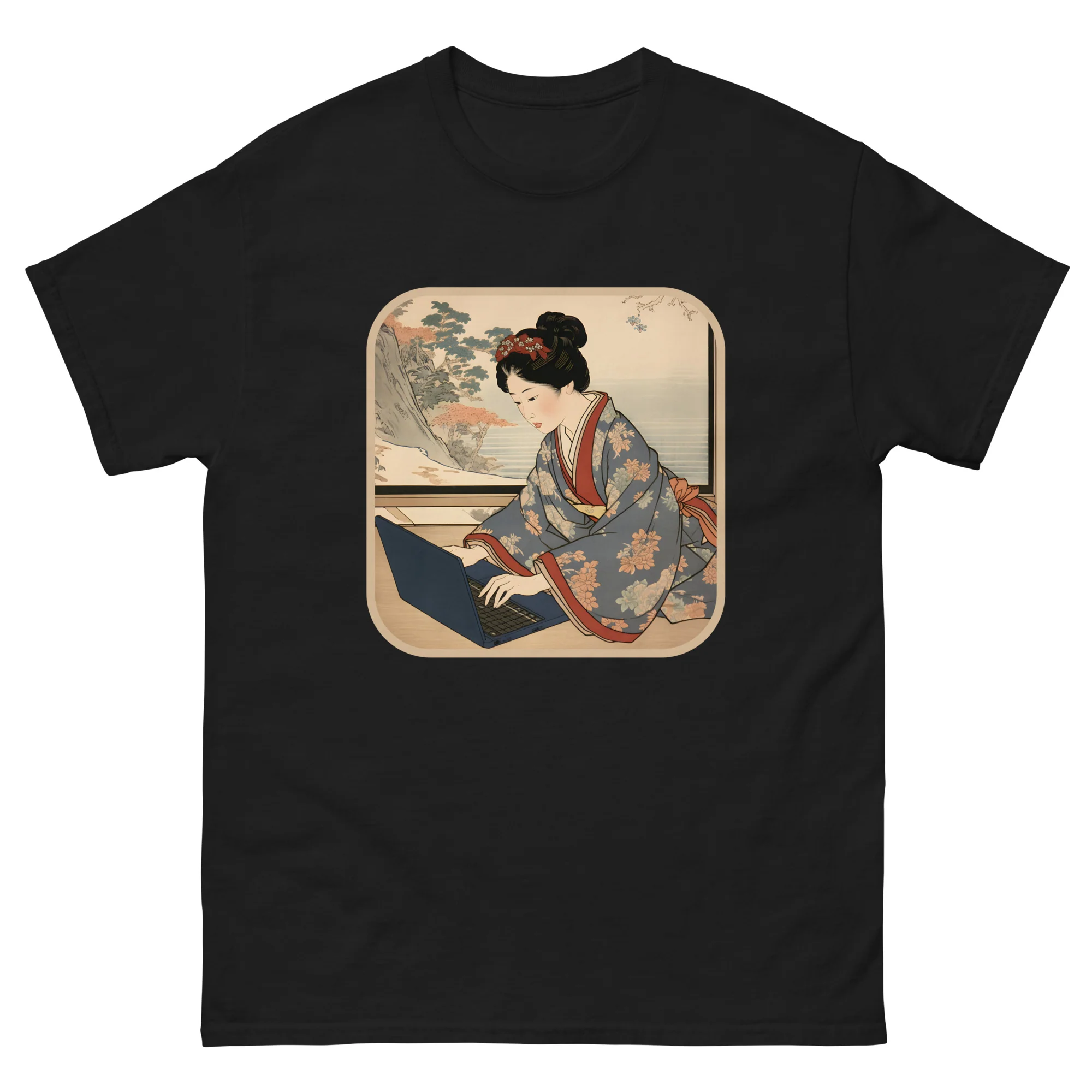 Modern Edo: The Ukiyo-e Bijin Who Codes T-Shirt - Image 3