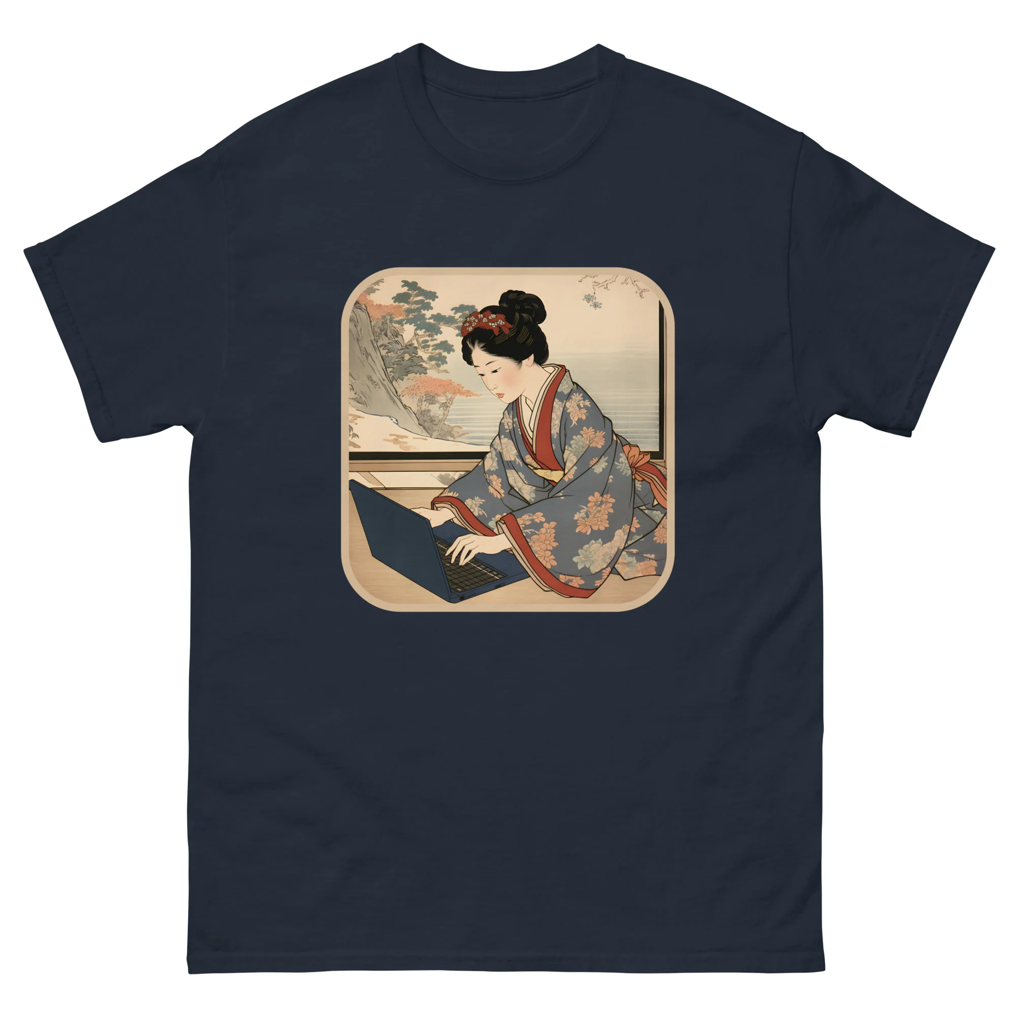 Modern Edo: The Ukiyo-e Bijin Who Codes T-Shirt - Image 4