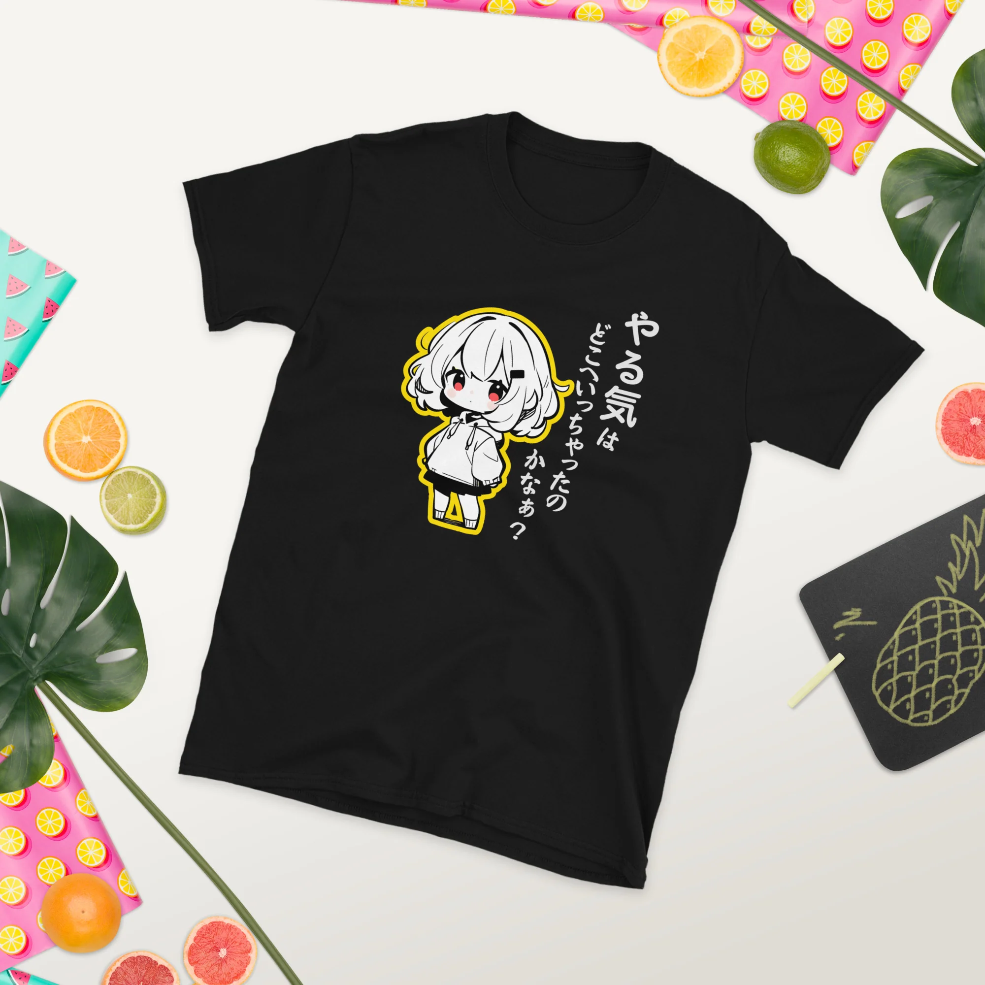 Motivation Missing: Cute Manga Girl T-Shirt - Image 3