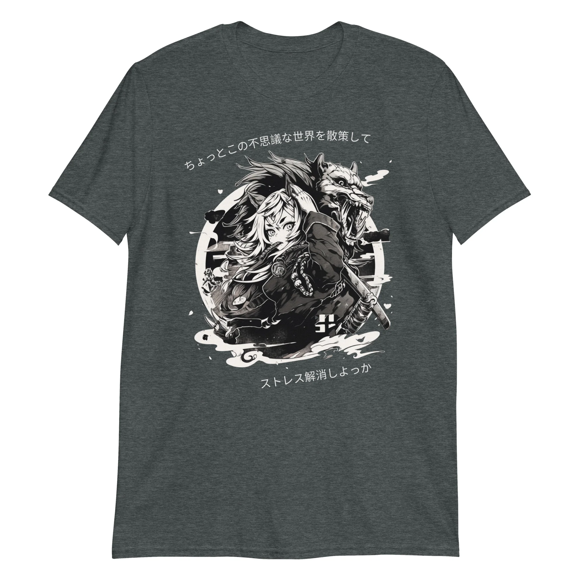 Mystical Anime Kitsune Girl T-Shirt - Image 6