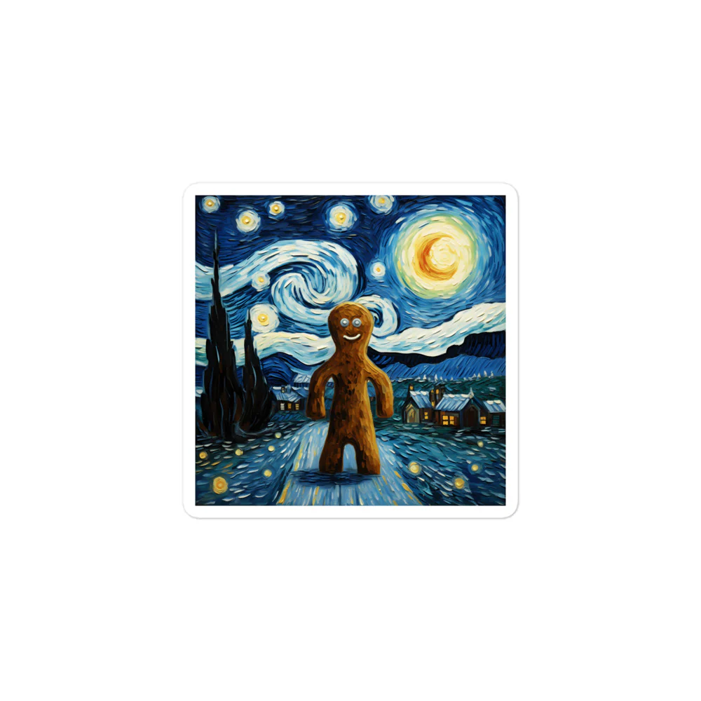 Night in Gingerbread Man Land Sticker