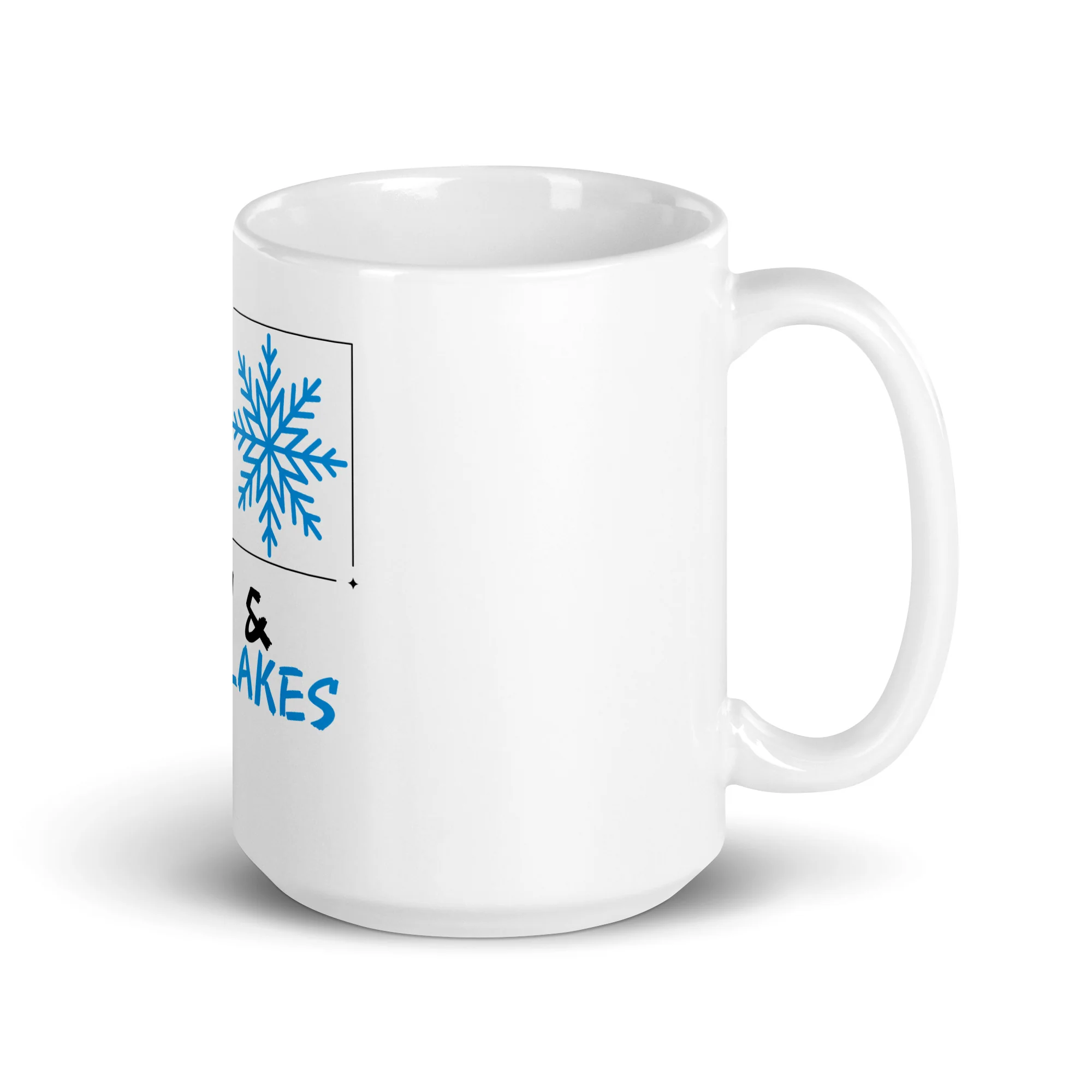 Onigiri and Snowflakes for the Holidays White Mug - Image 4