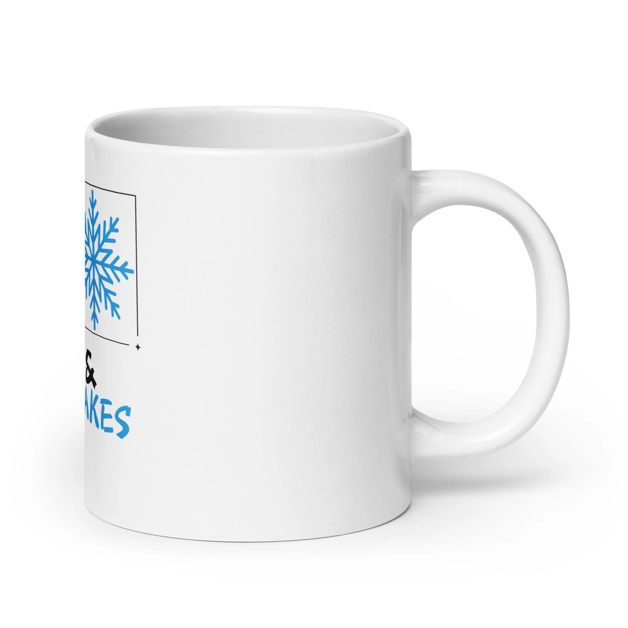 Onigiri and Snowflakes for the Holidays White Mug - Image 7