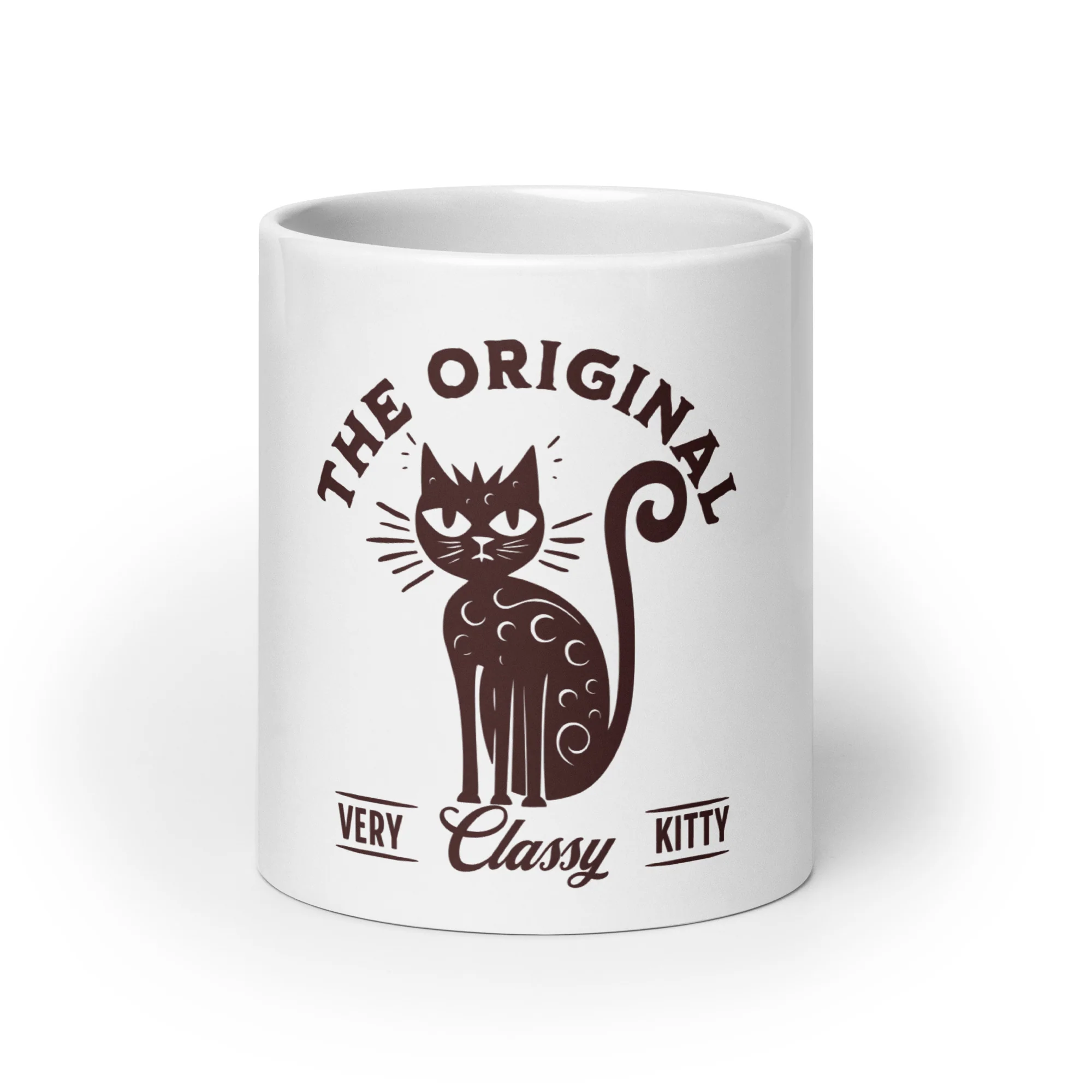 Original Very Classy Kitty Elegant Cat White Mug - Image 9
