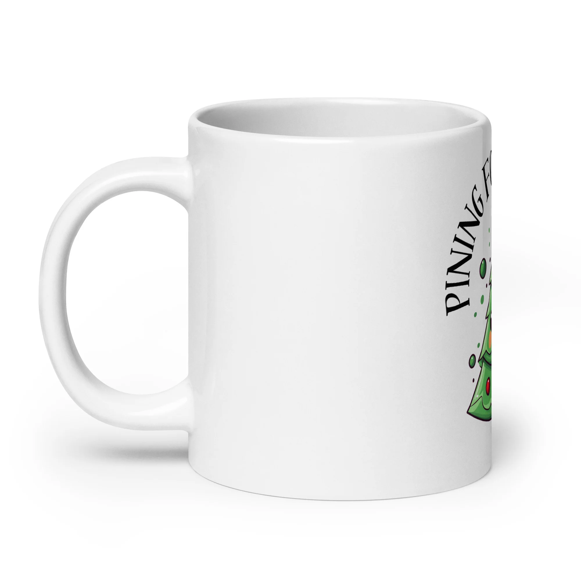 Pining for Presents: Cute Christmas Tree White Mug - Image 8