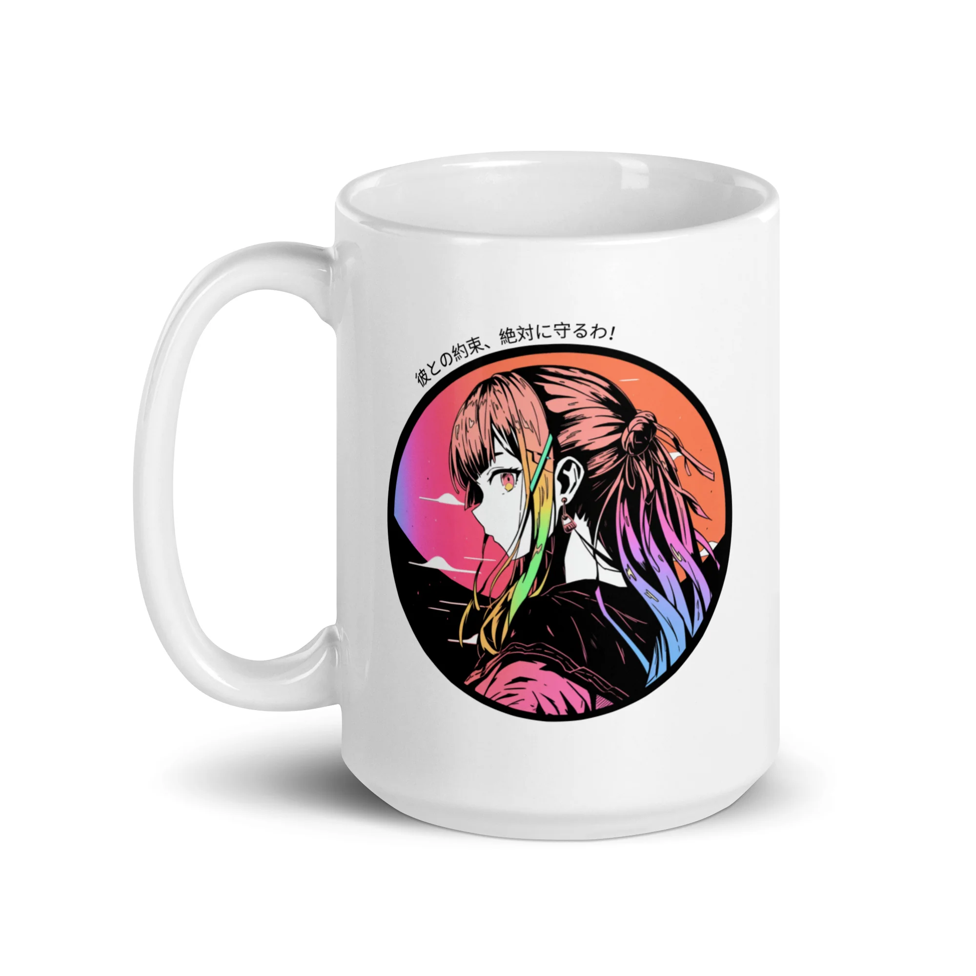 Promise Keeper Anime Girl White Mug - Image 2