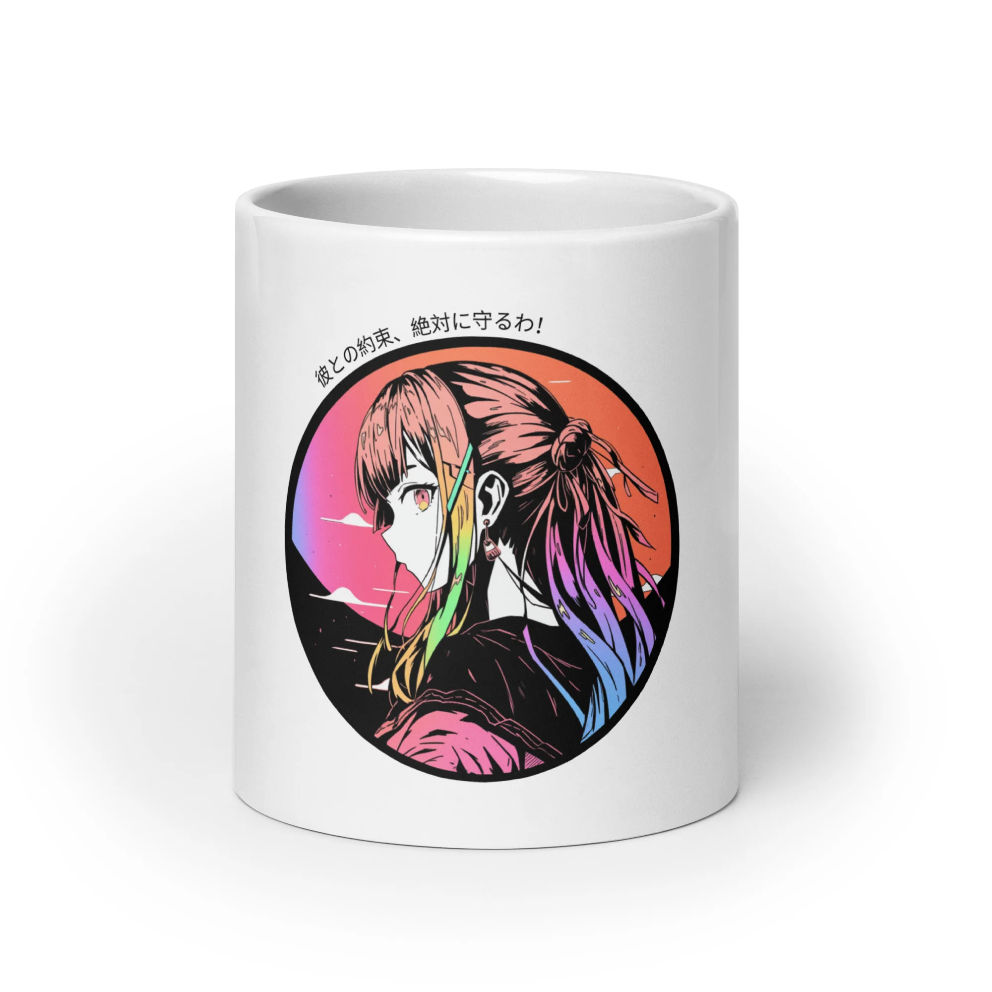 Promise Keeper Anime Girl White Mug - Image 6