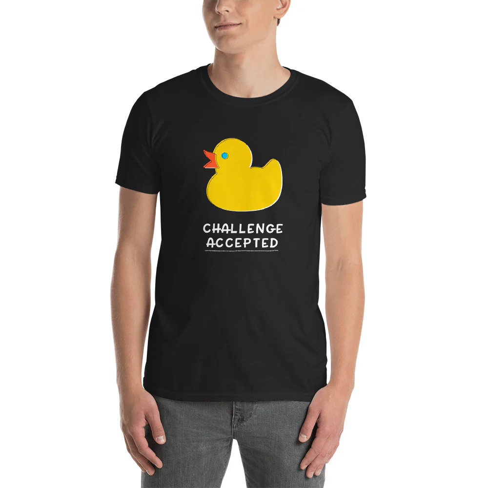 Rubber Ducky Challenge Accepted Funny Shirt. Short-Sleeve Unisex T-Shirt