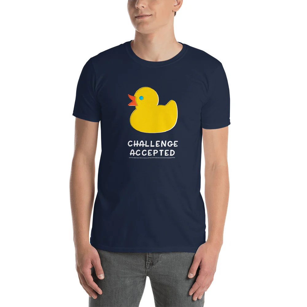 Rubber Ducky Challenge Accepted Funny Shirt. Short-Sleeve Unisex T-Shirt - Image 2