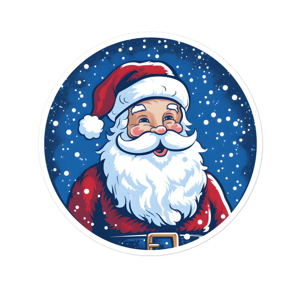 Santa in the Snow Sticker - Image 3