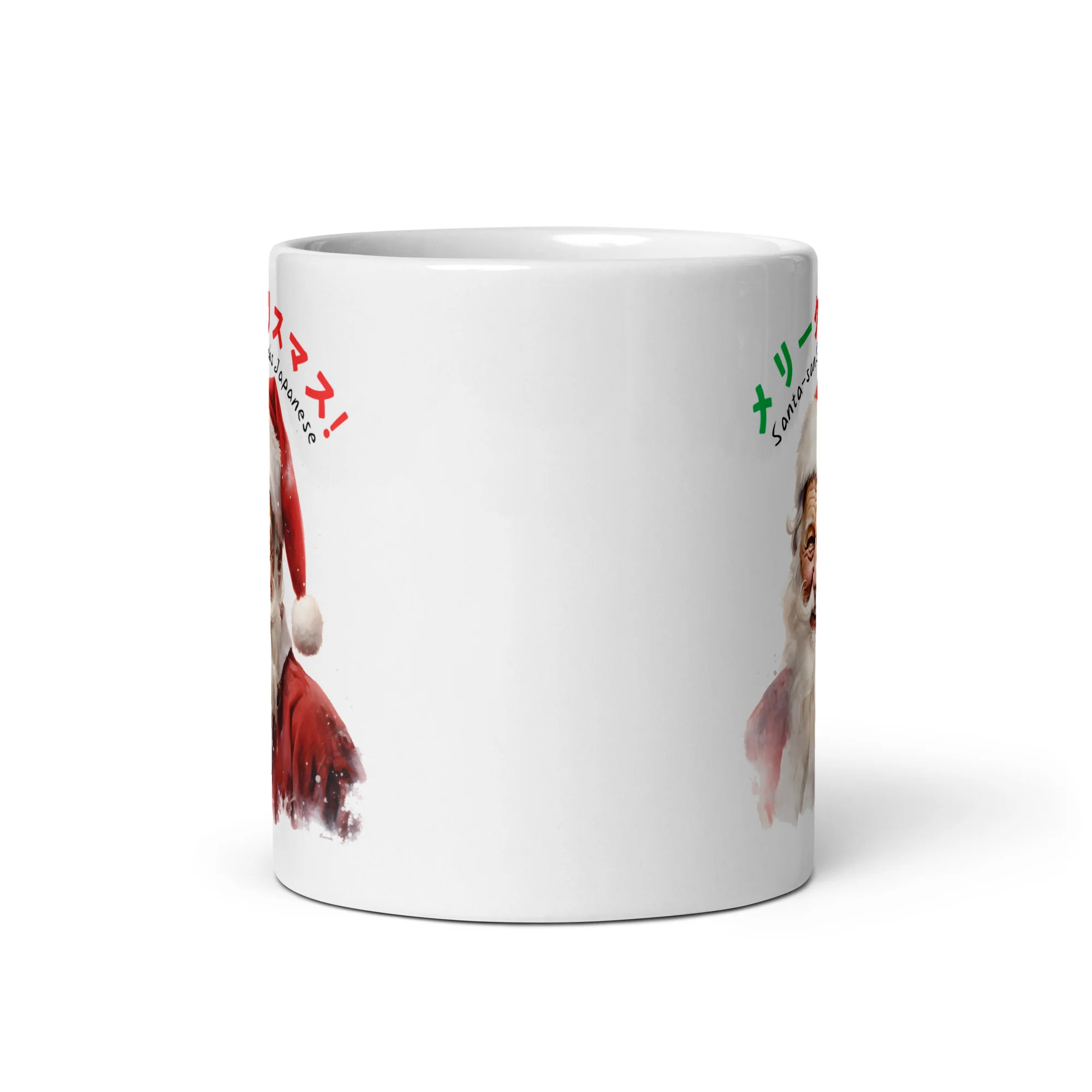 Santa-san Speaks Japanese White Mug - Image 3