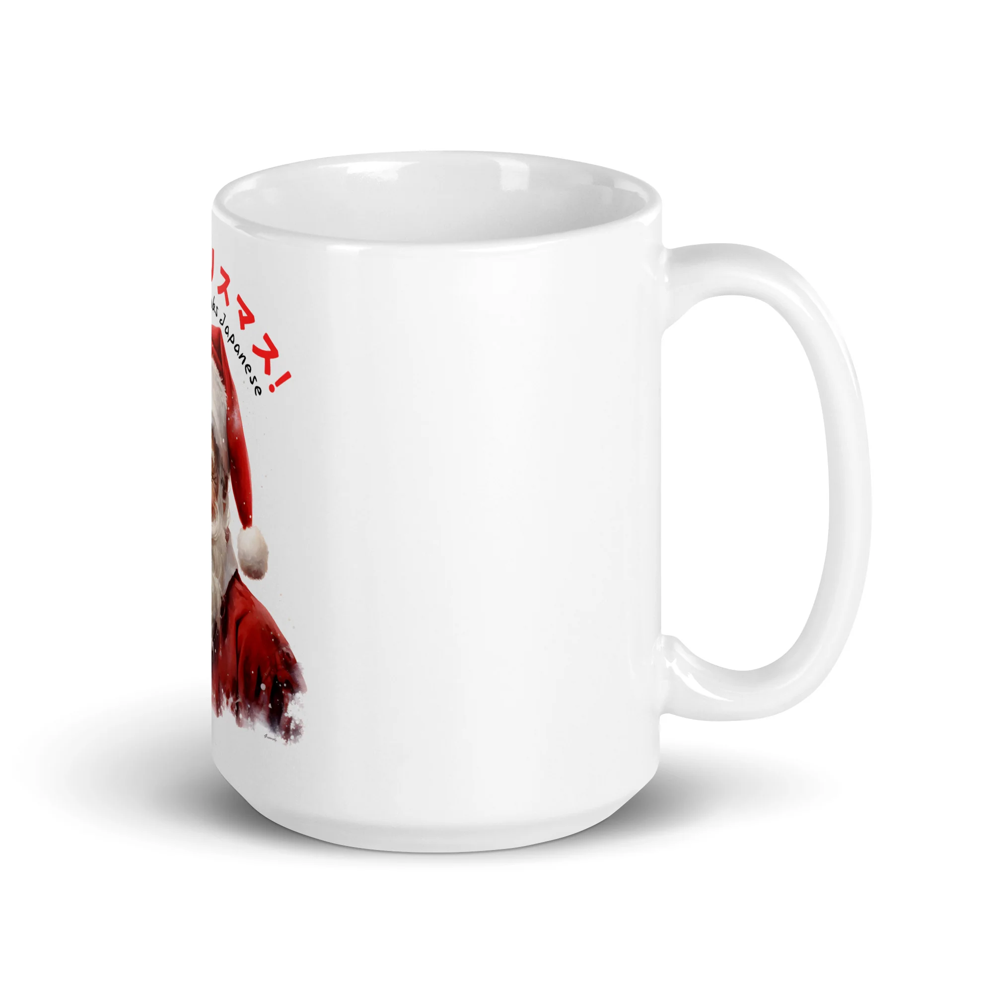 Santa-san Speaks Japanese White Mug - Image 4
