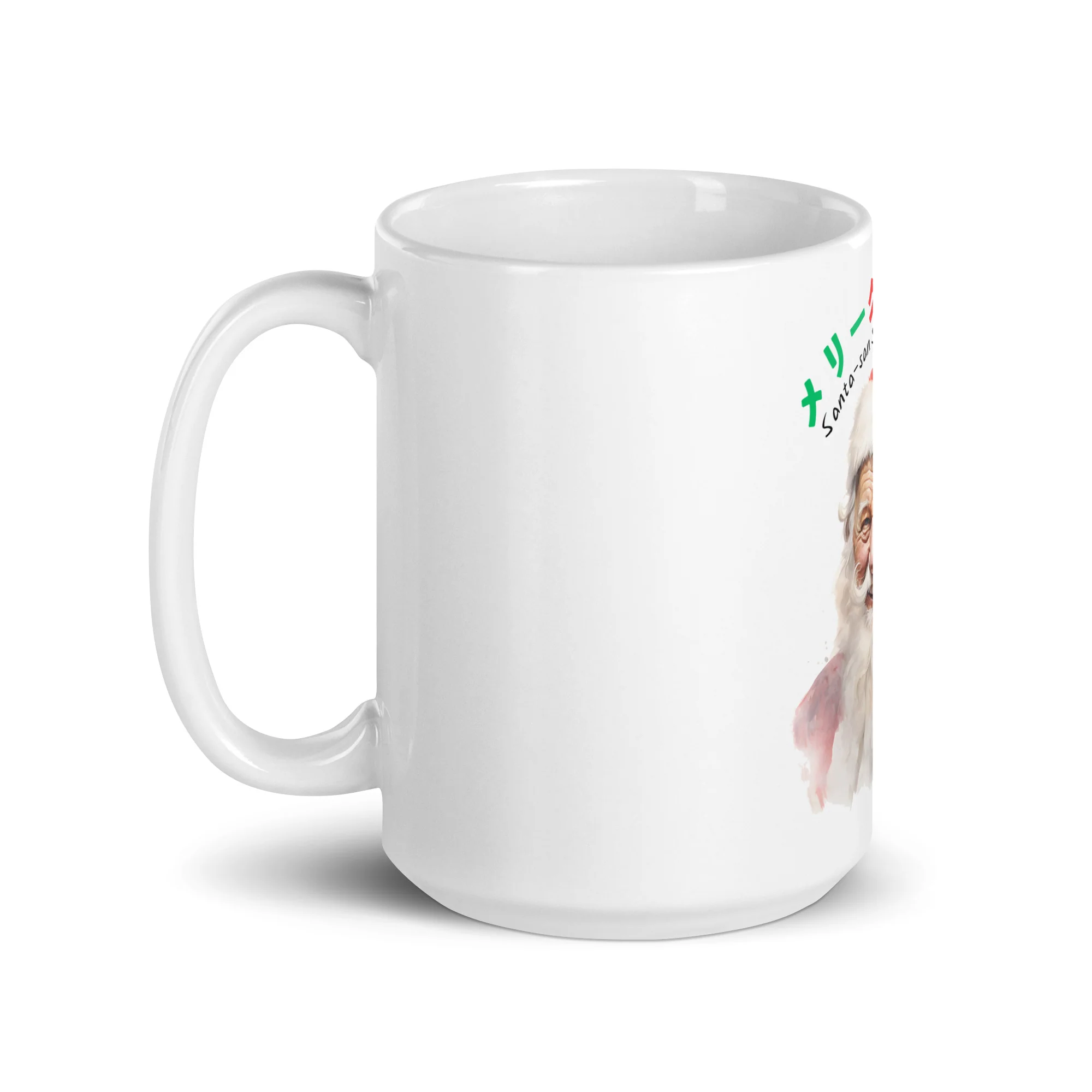 Santa-san Speaks Japanese White Mug - Image 5