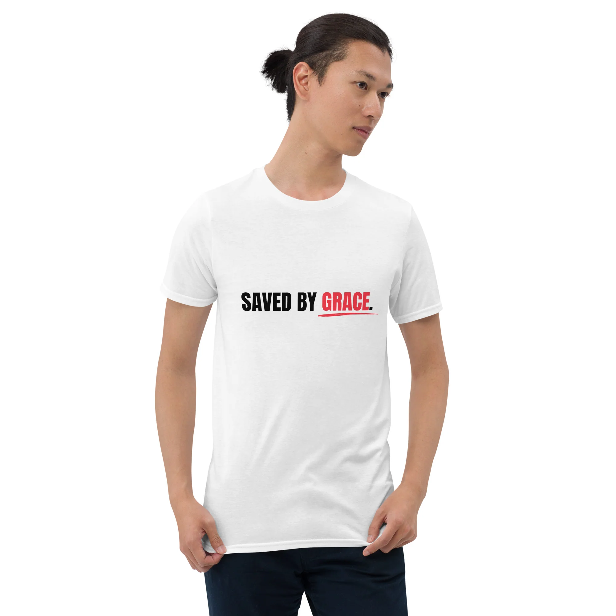 Saved by Grace Christian Faith T-Shirt - Image 3