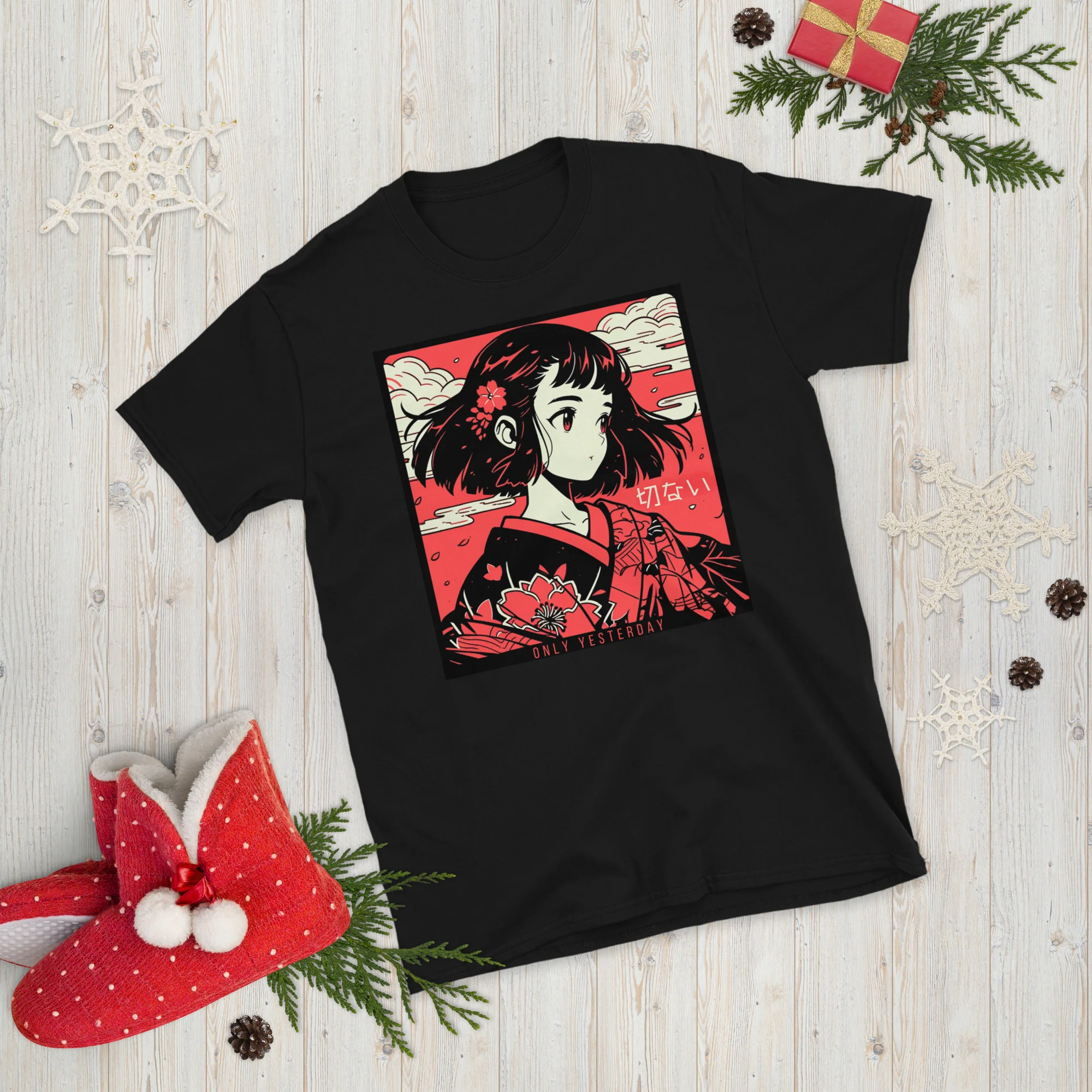 Setsunai Kimono Girl in Anime Style T-Shirt - Image 4