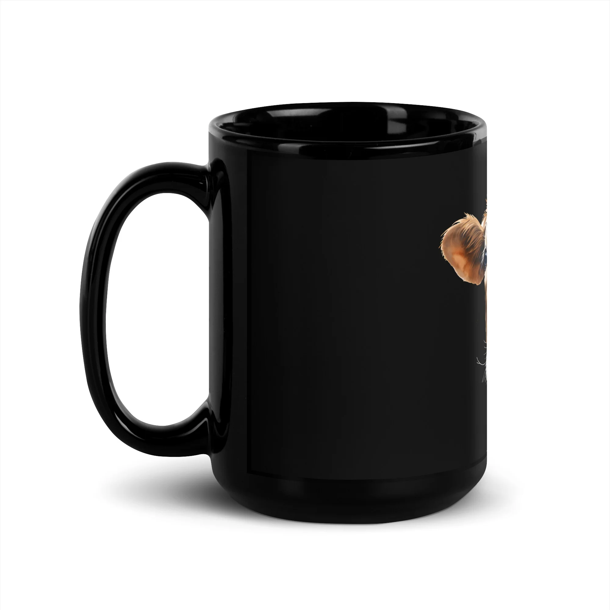 Silly Cow Tongue-Out A Whimsical Black Mug - Image 4