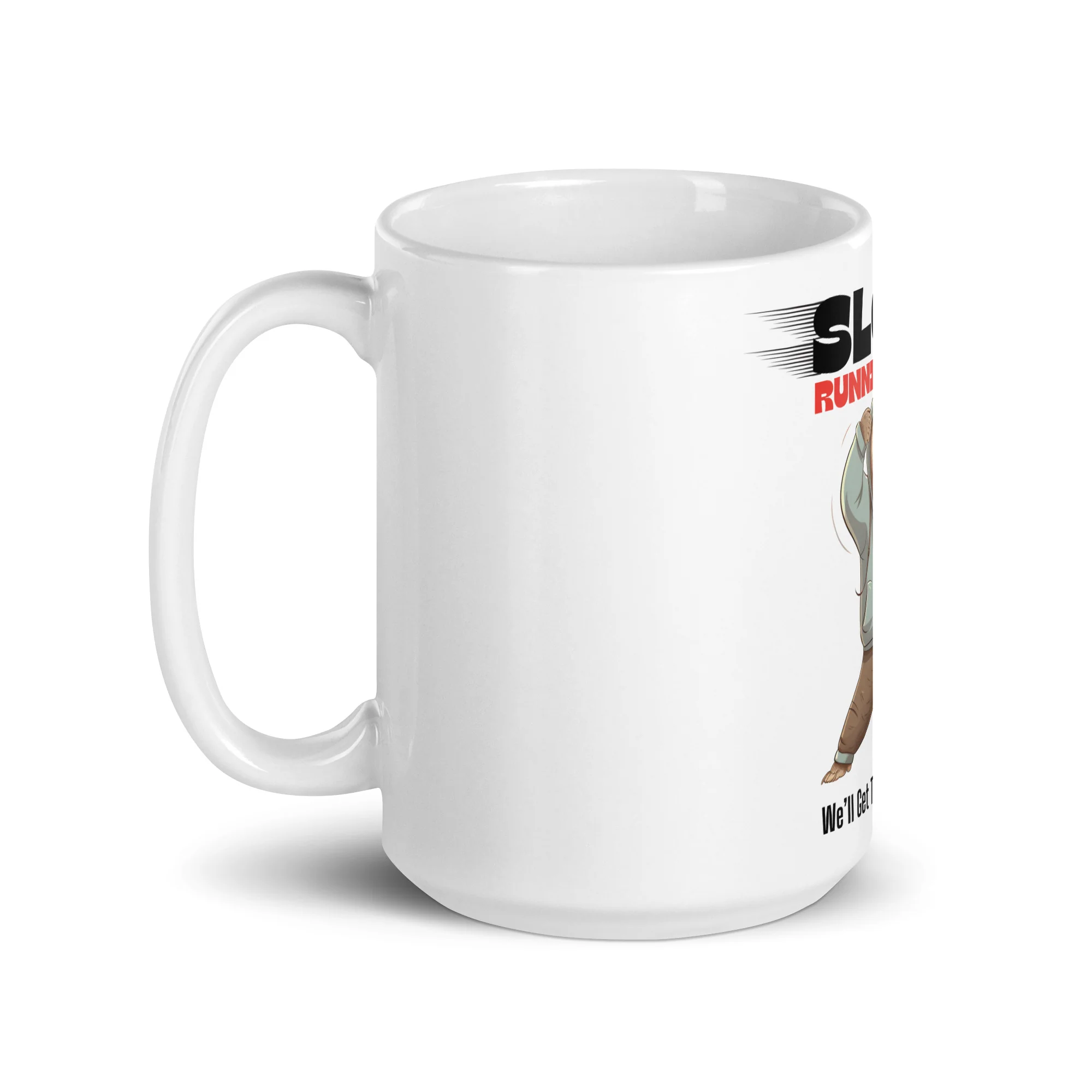 Sloth Running Club: Eventually White Mug - Image 5