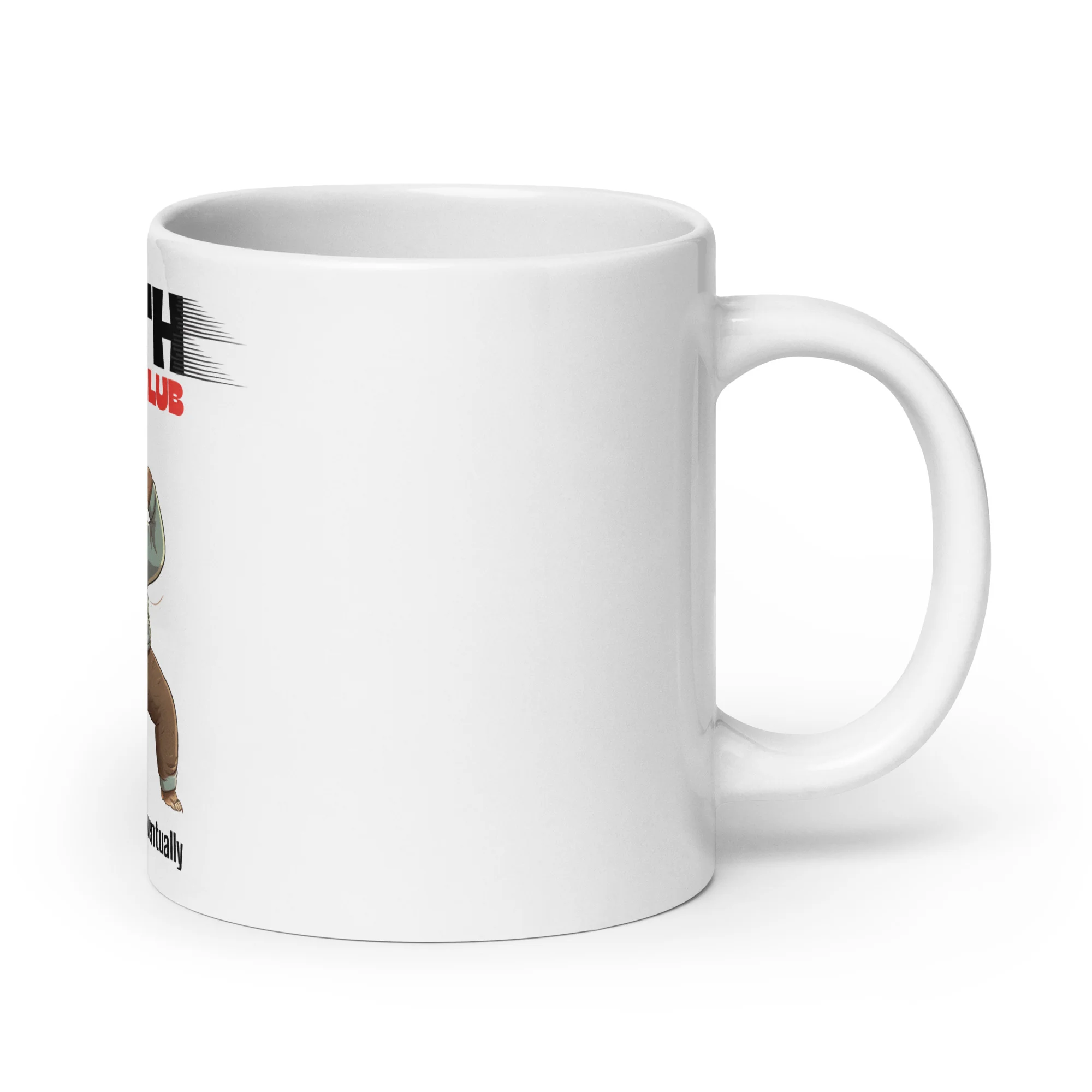 Sloth Running Club: Eventually White Mug - Image 7