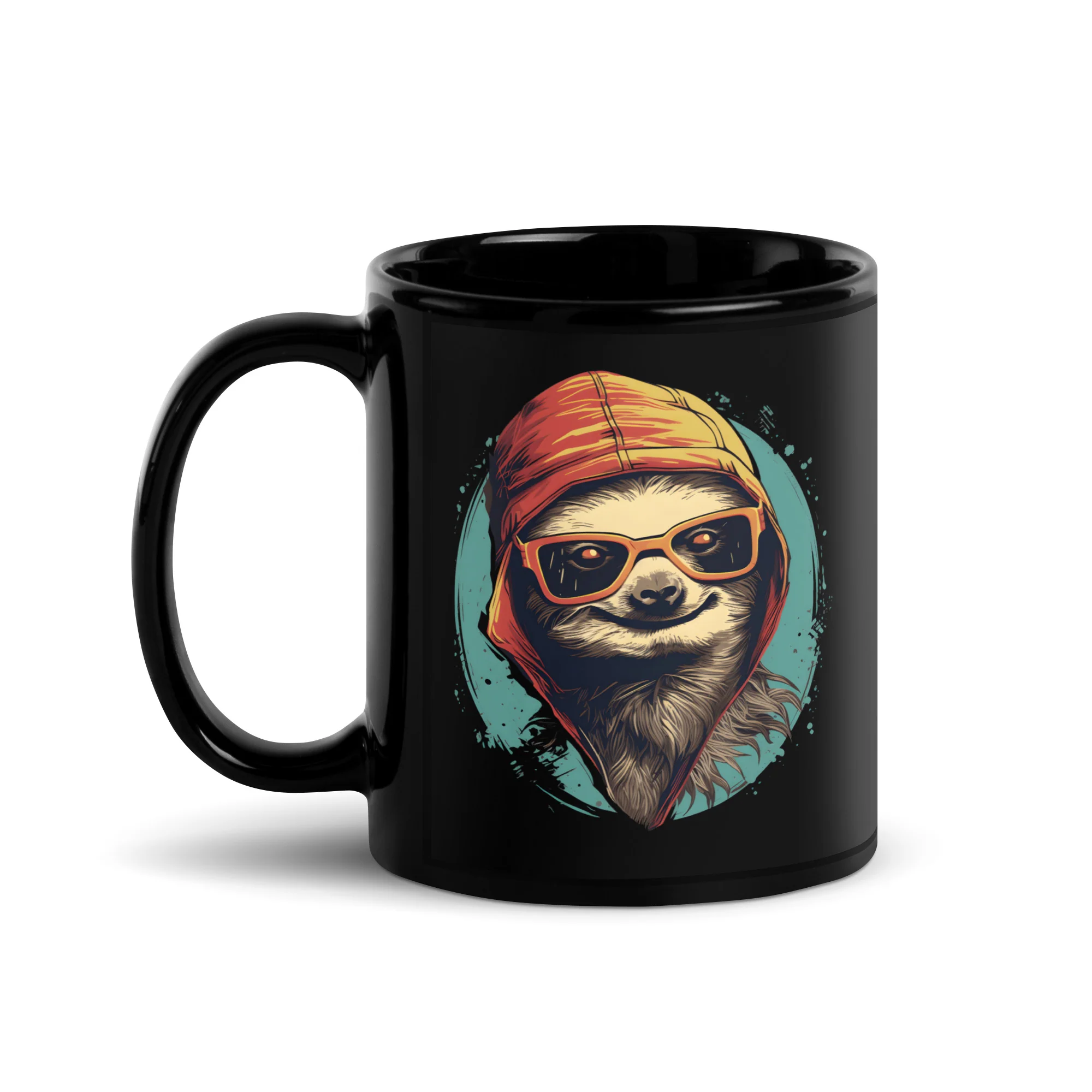 Sloth Swag Just Chill with Me Black Mug - Image 2