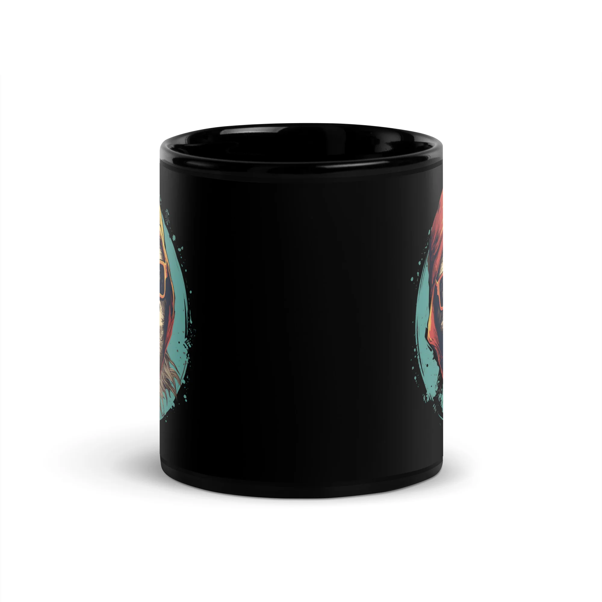 Sloth Swag Just Chill with Me Black Mug - Image 3