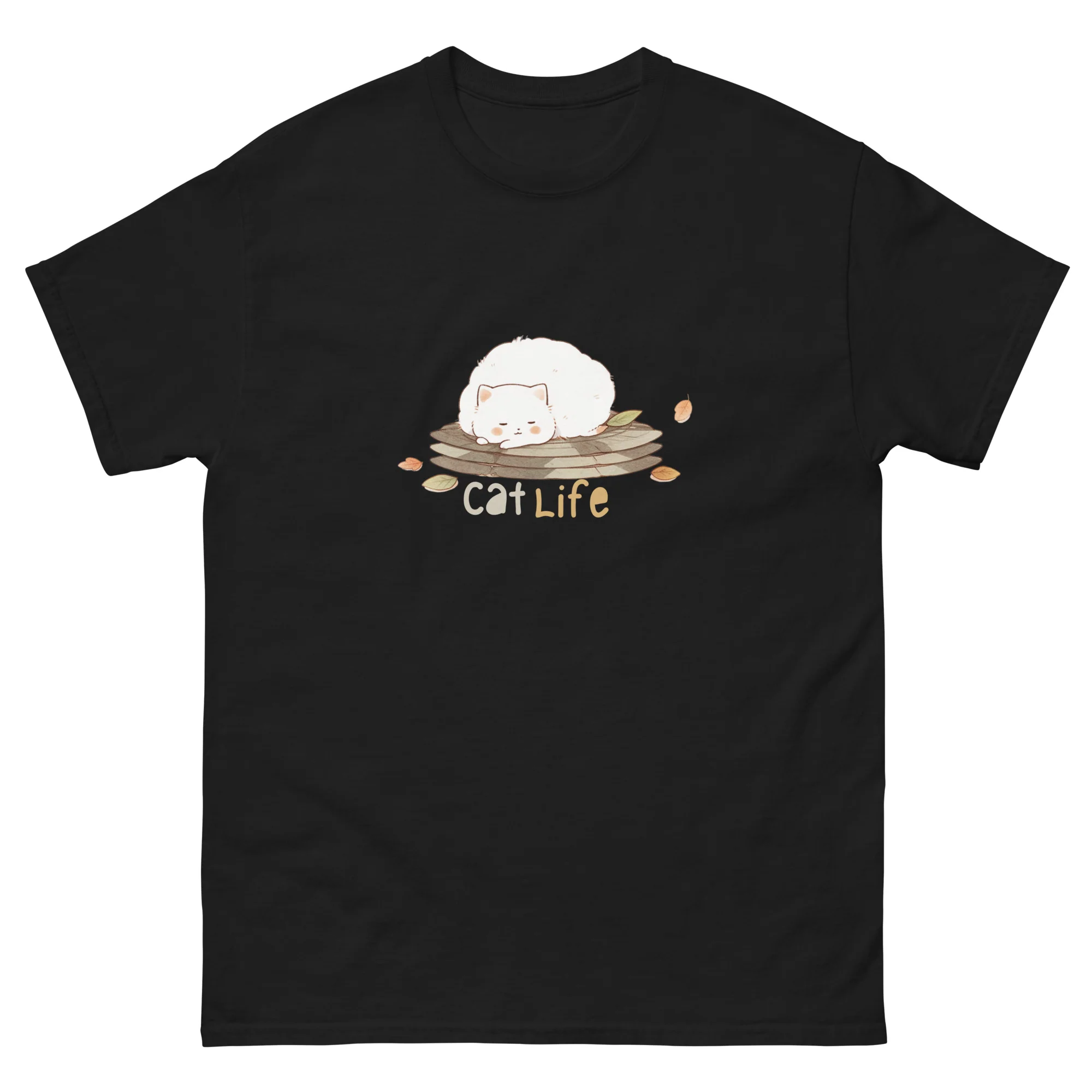 Slumbering Autumn Cat Life Art Design - Image 2