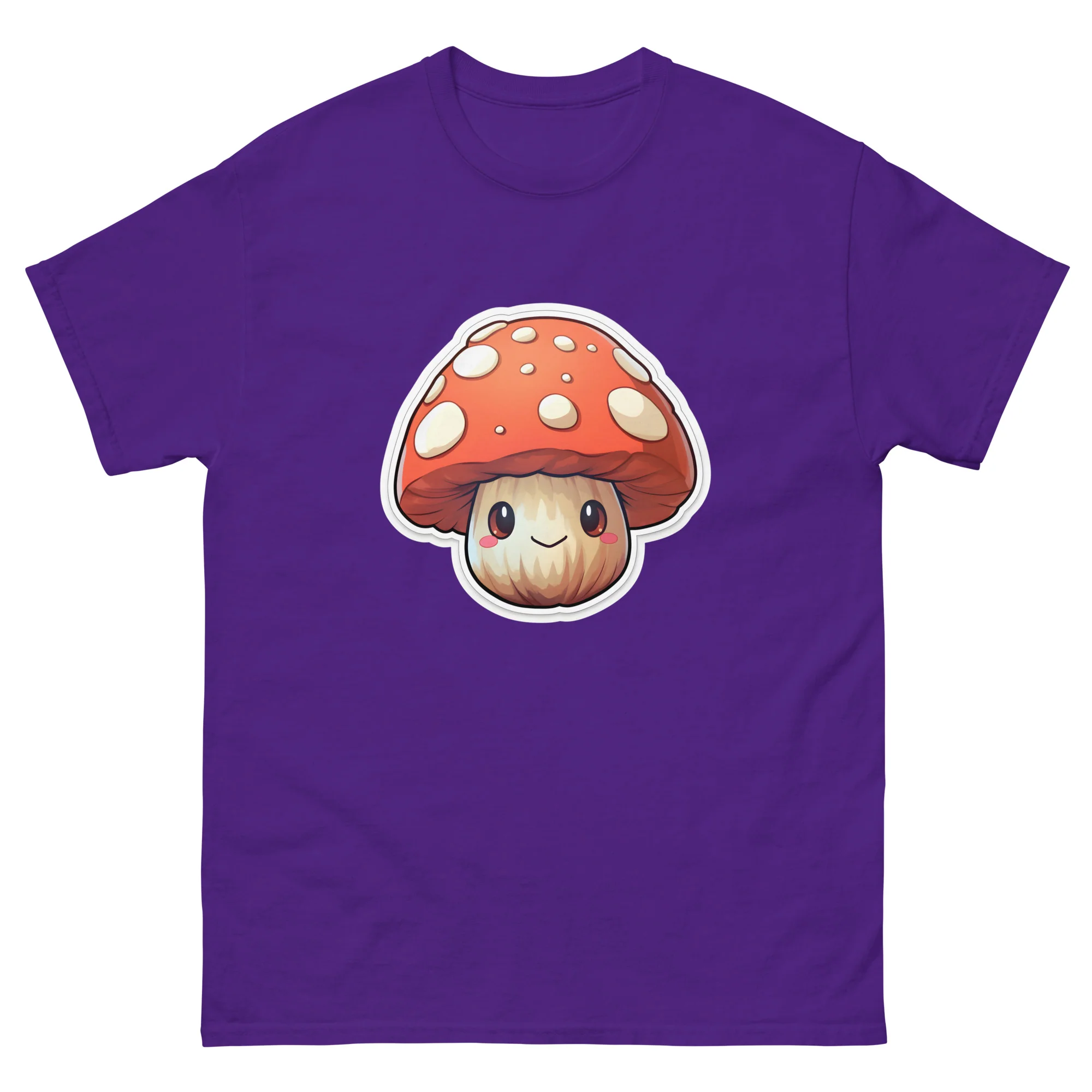 Smiling Anime Mushroom T-Shirt - Image 4