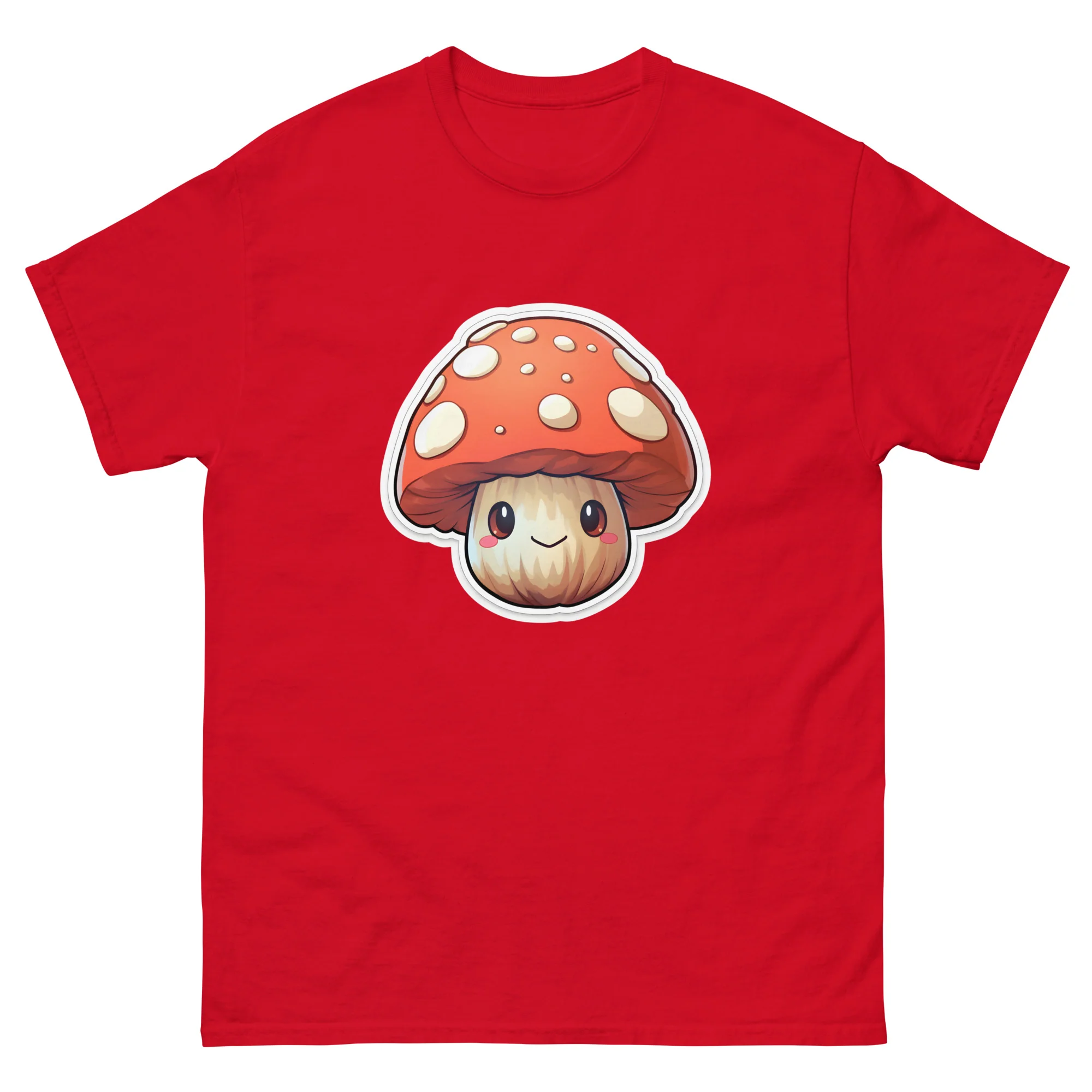Smiling Anime Mushroom T-Shirt - Image 5
