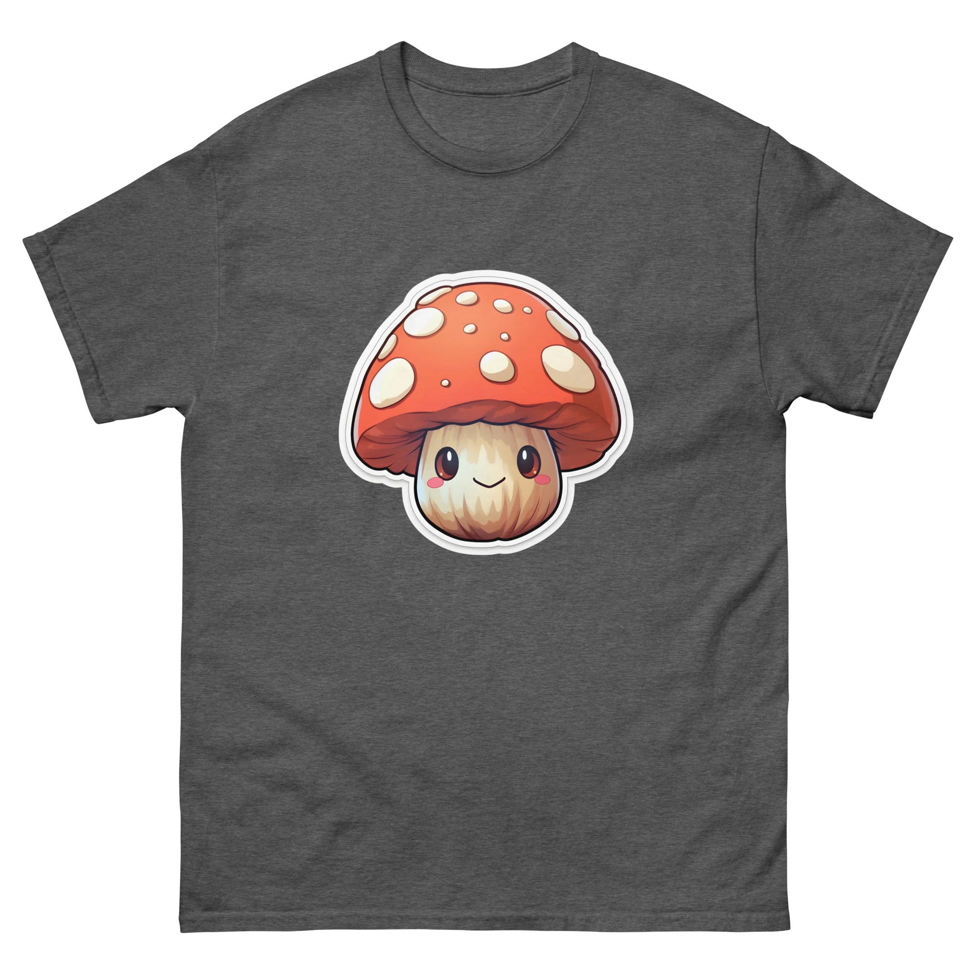 Smiling Anime Mushroom T-Shirt - Image 7