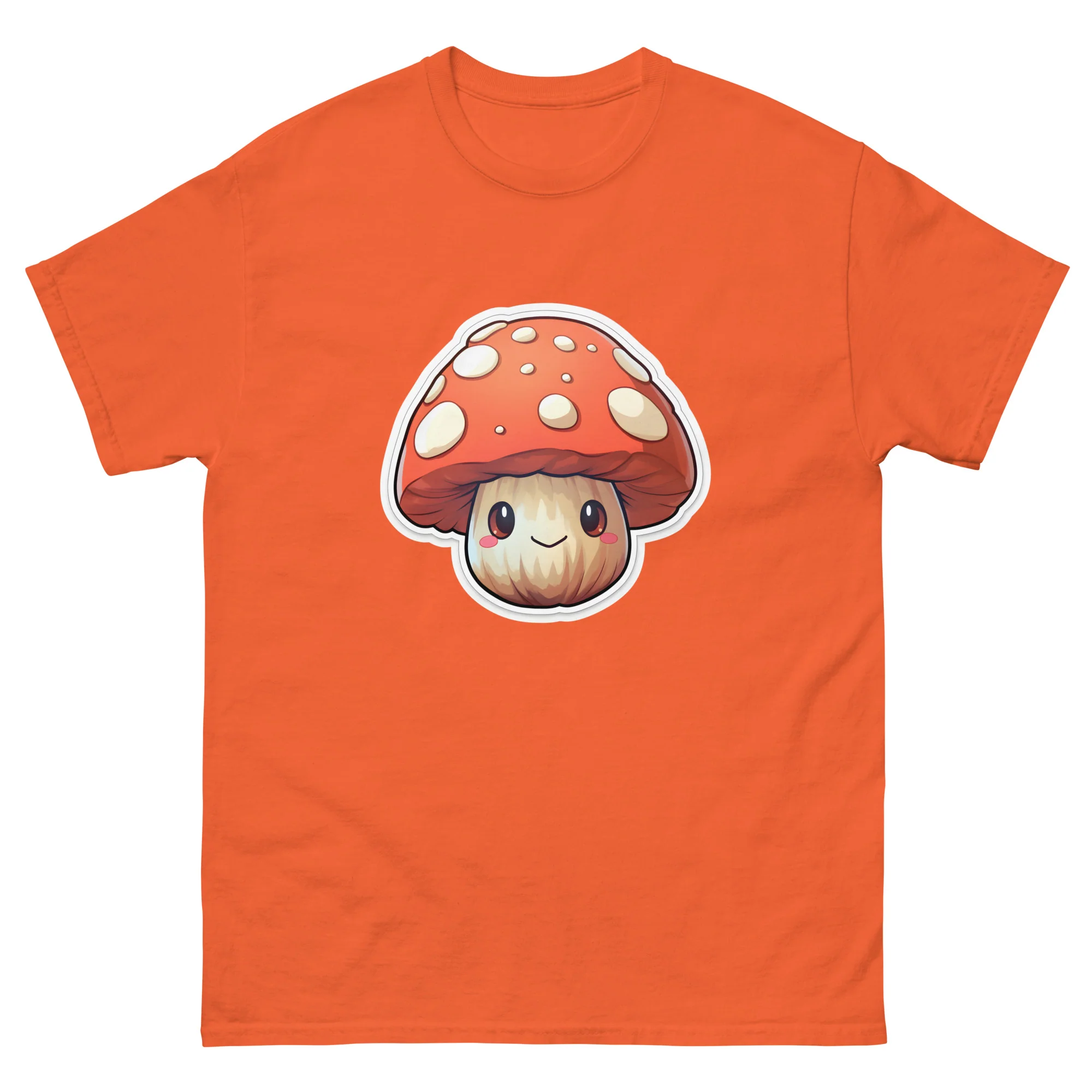 Smiling Anime Mushroom T-Shirt - Image 8