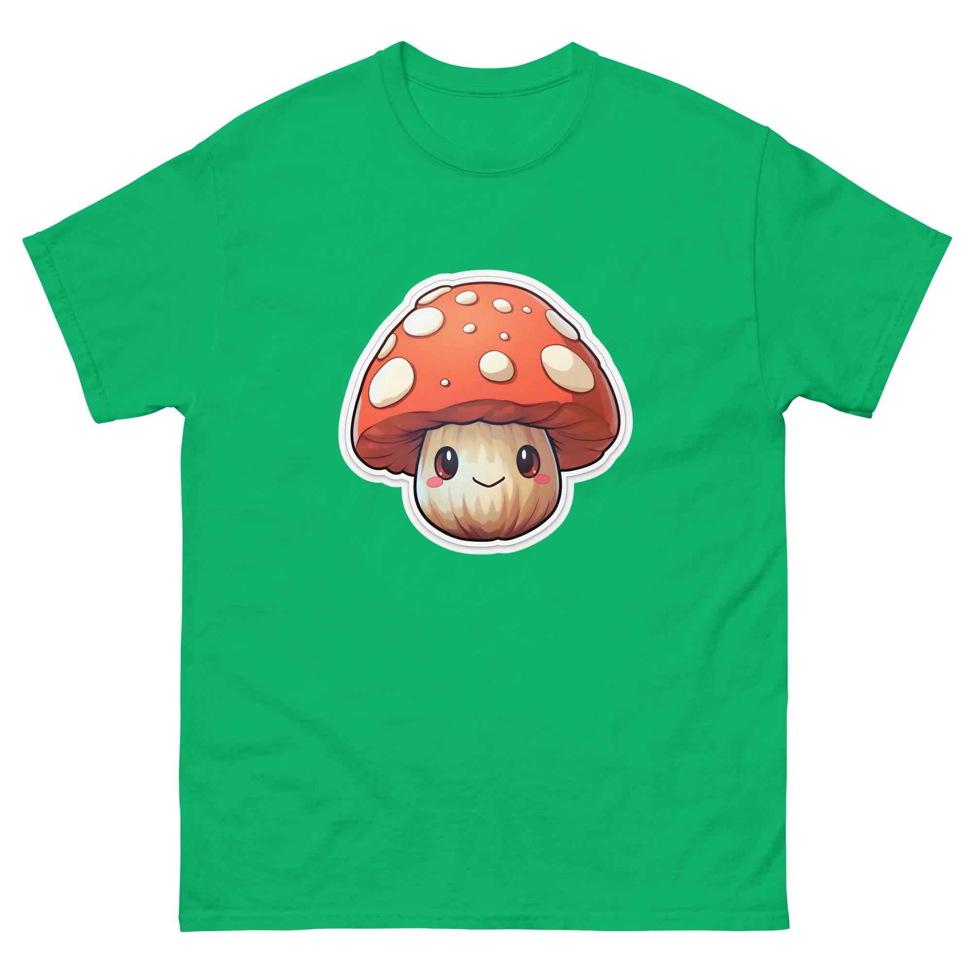 Smiling Anime Mushroom T-Shirt - Image 9