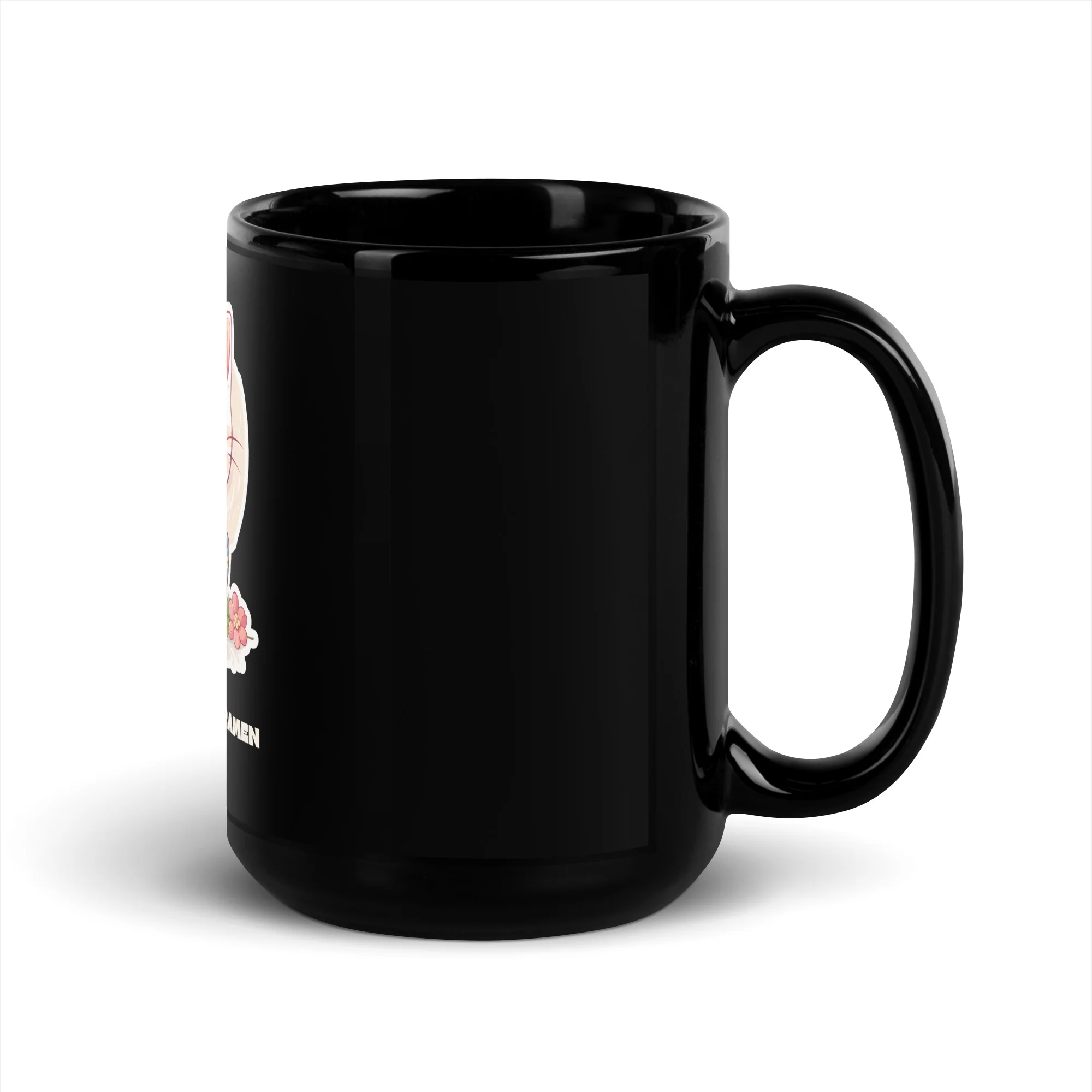 Sorry, No More Ramen: Anime Cat Black Mug - Image 5