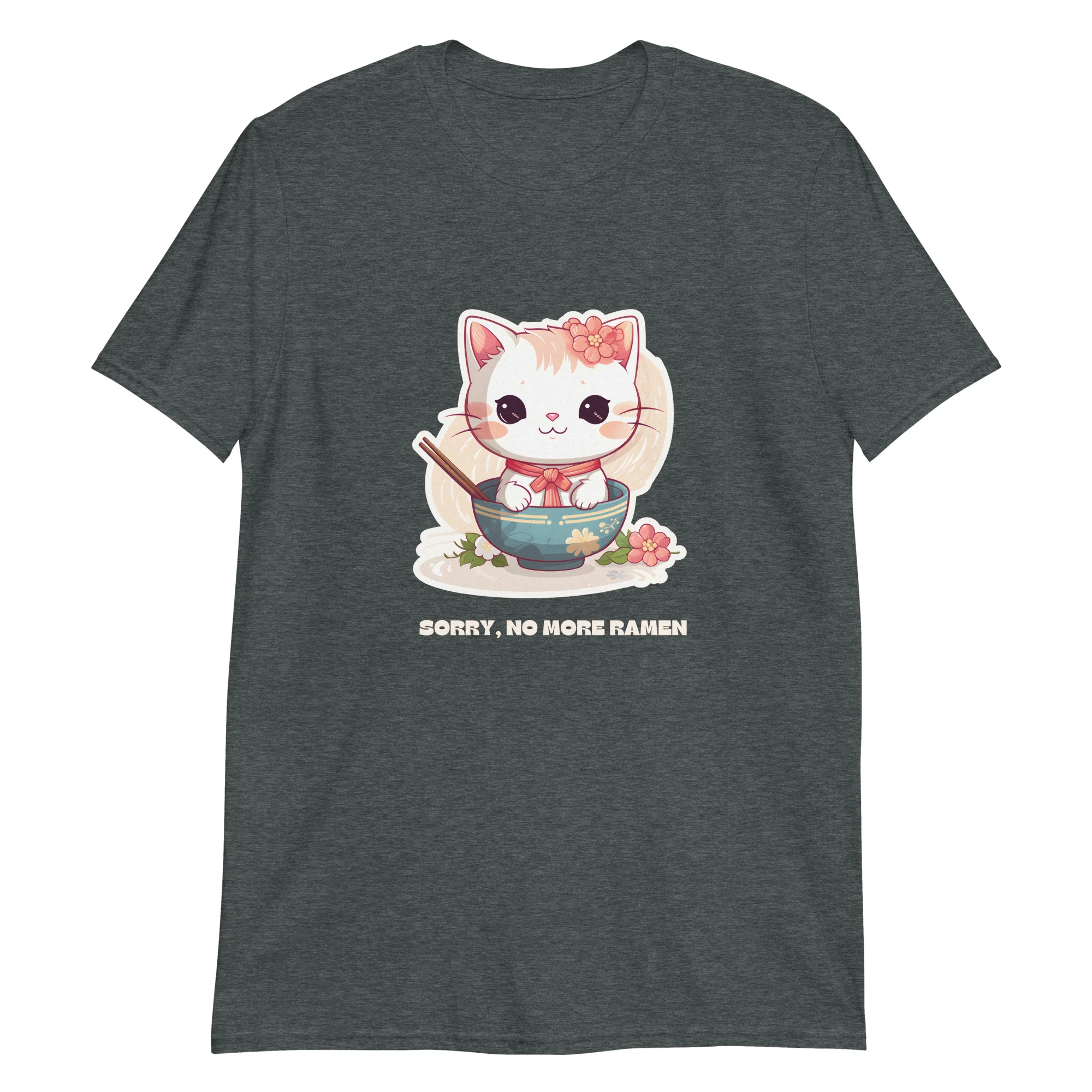 Sorry, No More Ramen: Anime Cat T-Shirt - Image 6