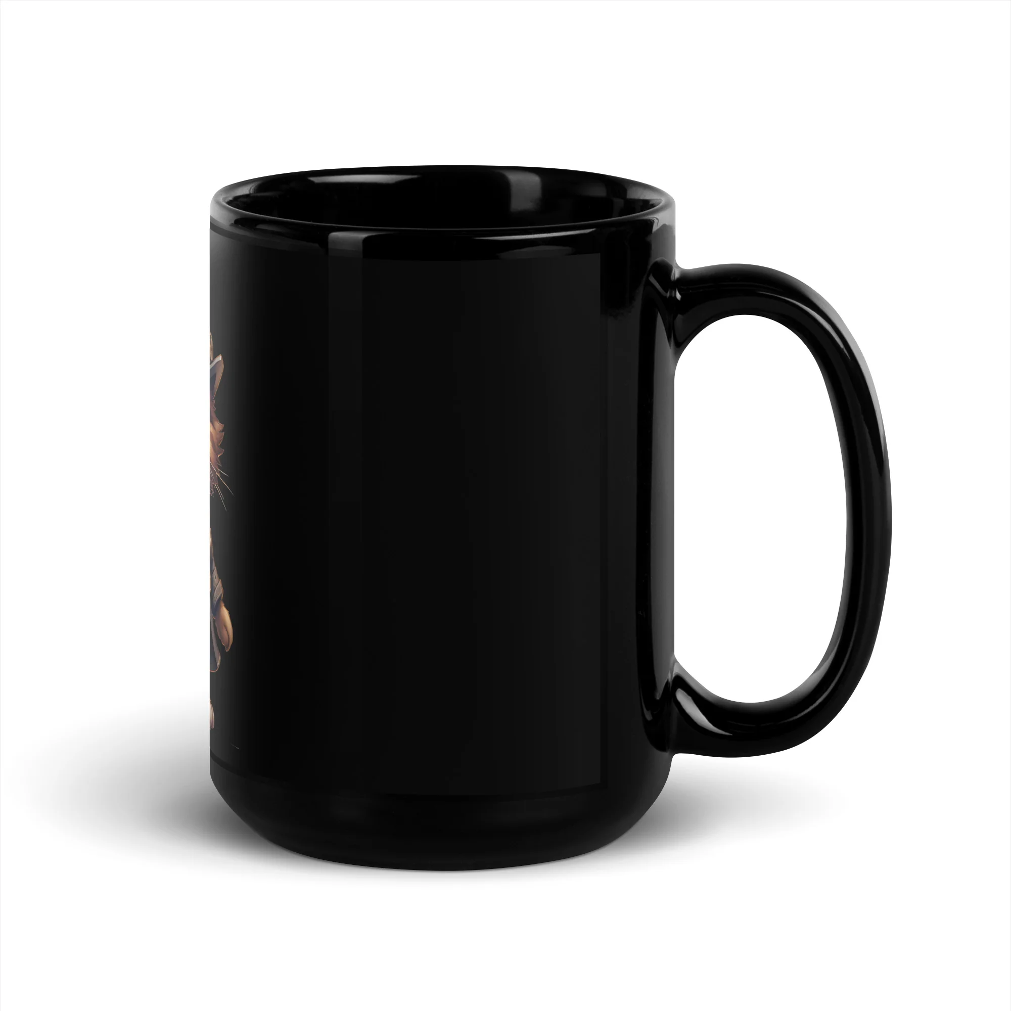 Steampunk Cat The Anime Elegance Black Mug - Image 5