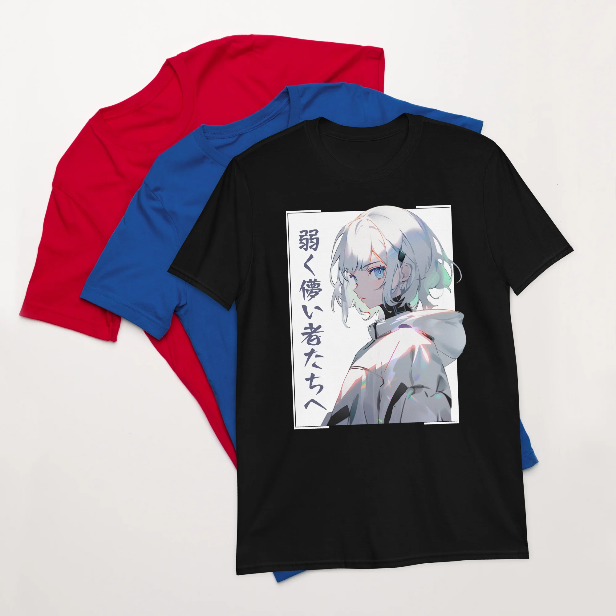 Strength in Weakness Japanese Anime Girl T-Shirt - Image 3