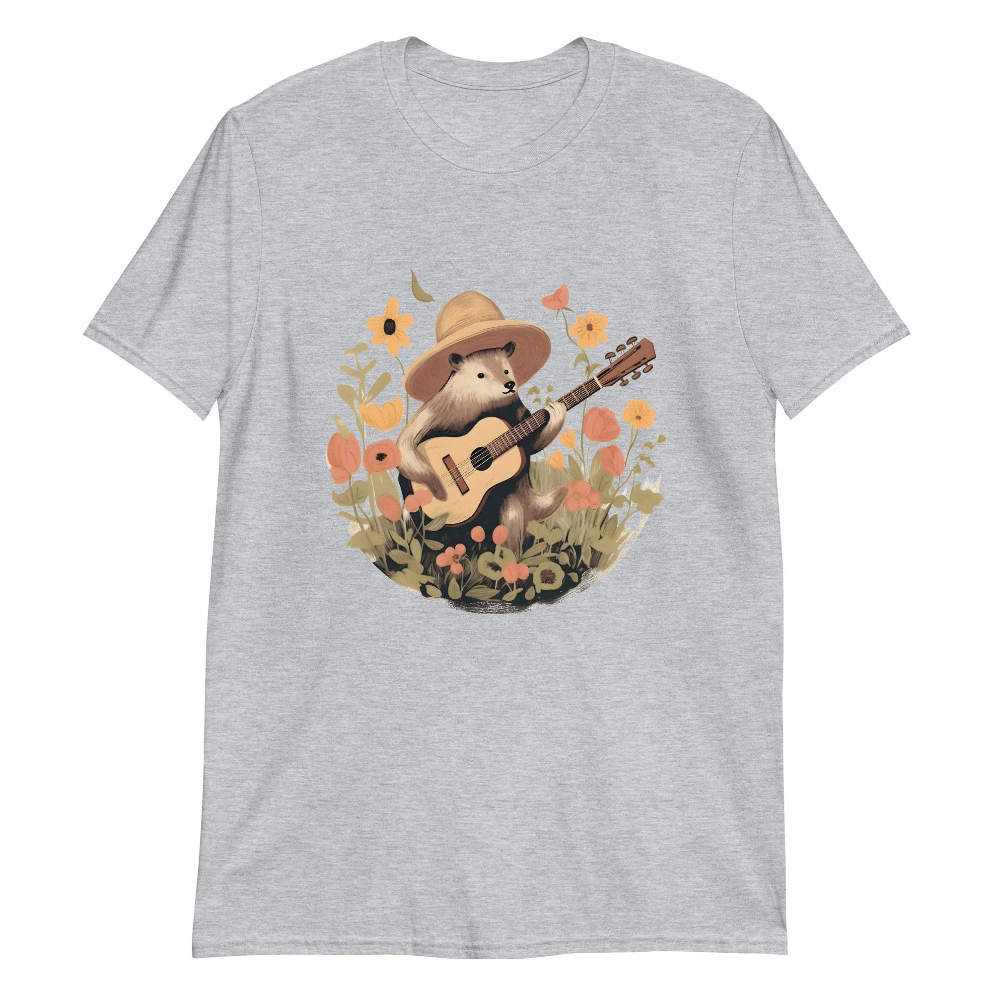Strumming Bear in Bloom T-Shirt - Image 2