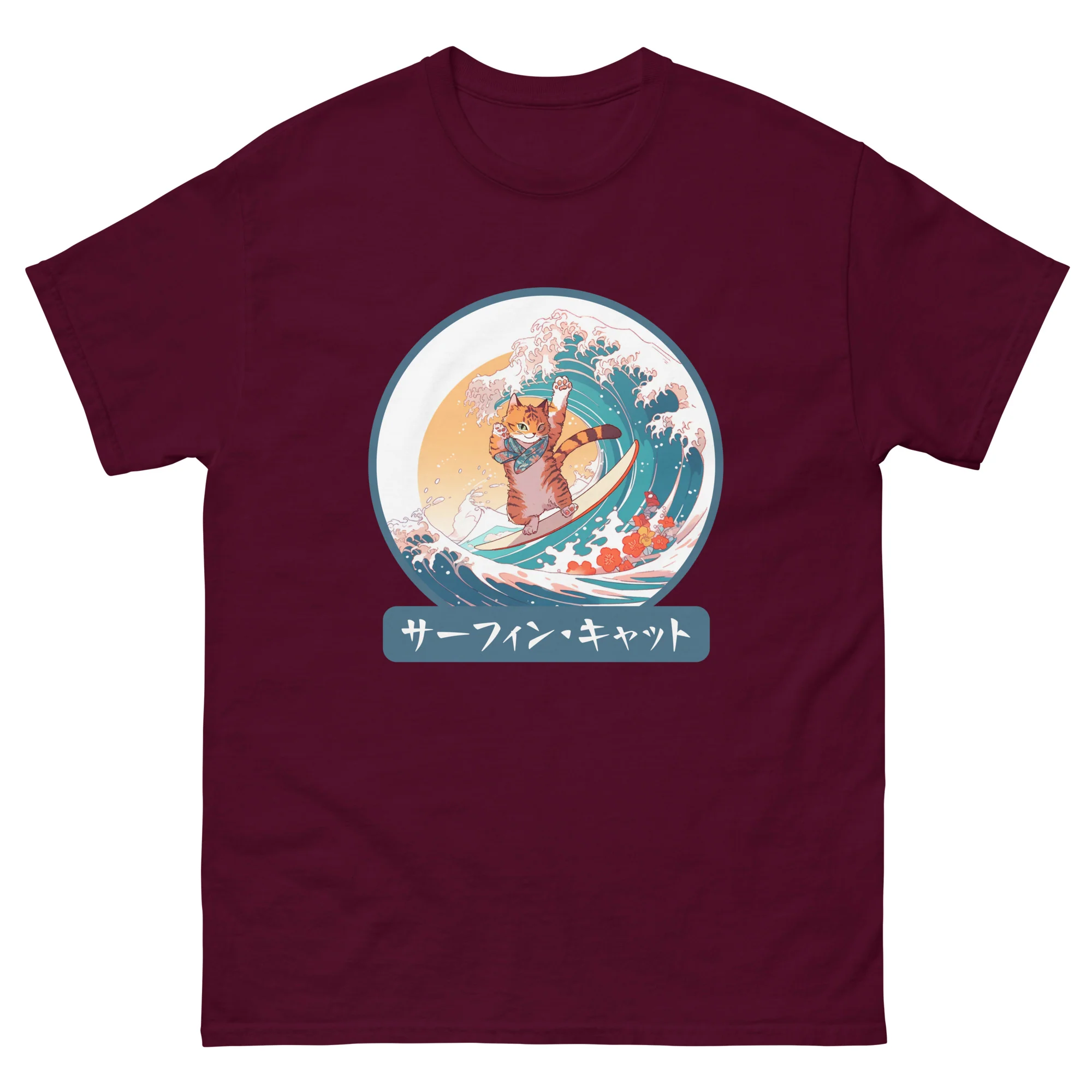 Surfin' Kitty Rides the Waves