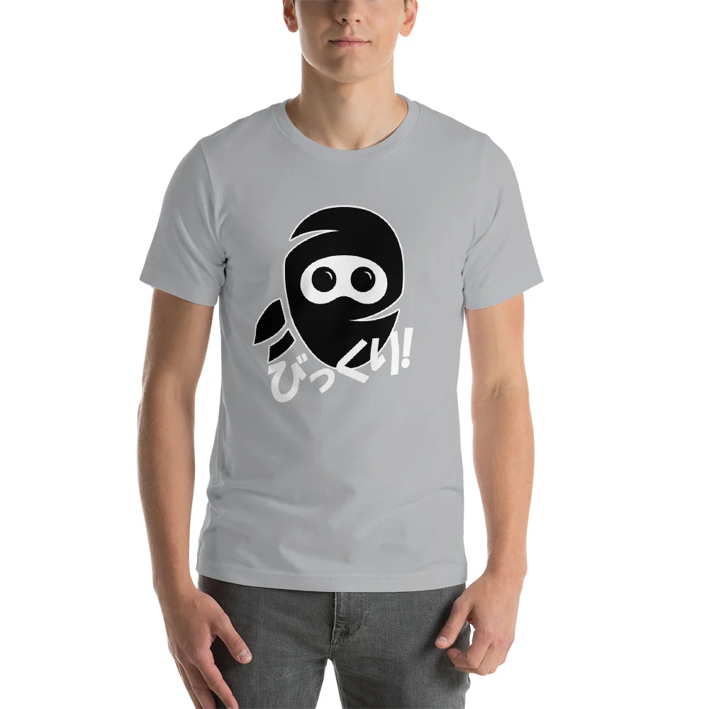 Surprised Ninja Bikkuri in Japanese Shirt Short-Sleeve Unisex T-Shirt - Image 6